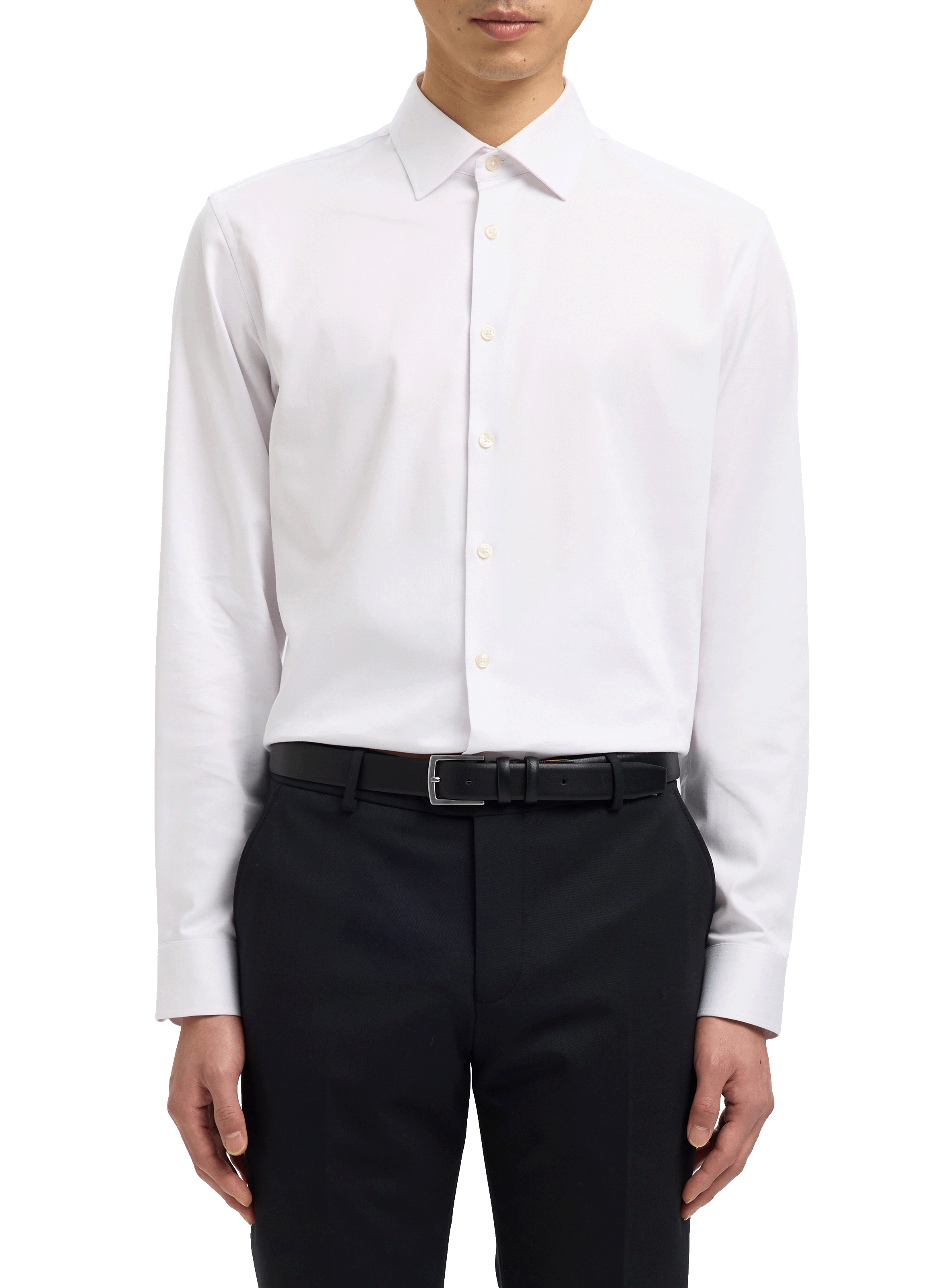 Calfskin leather belt SELECTED Black