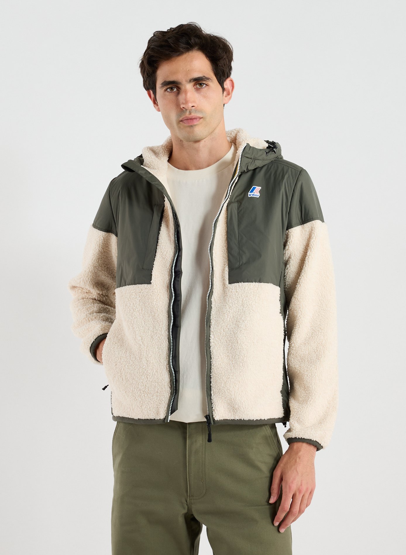 K-WAY Blouson polaire Orsetto Kaki