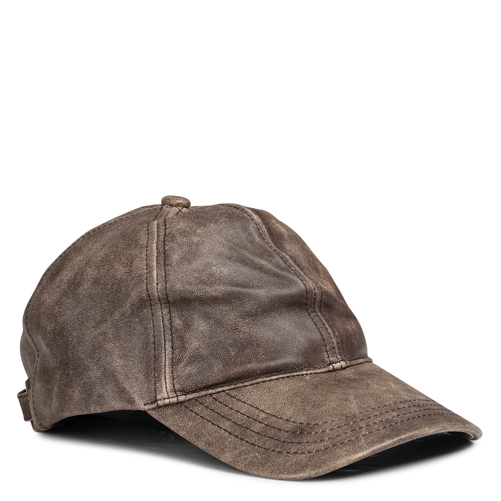 Casquette en cuir IKKS Marron