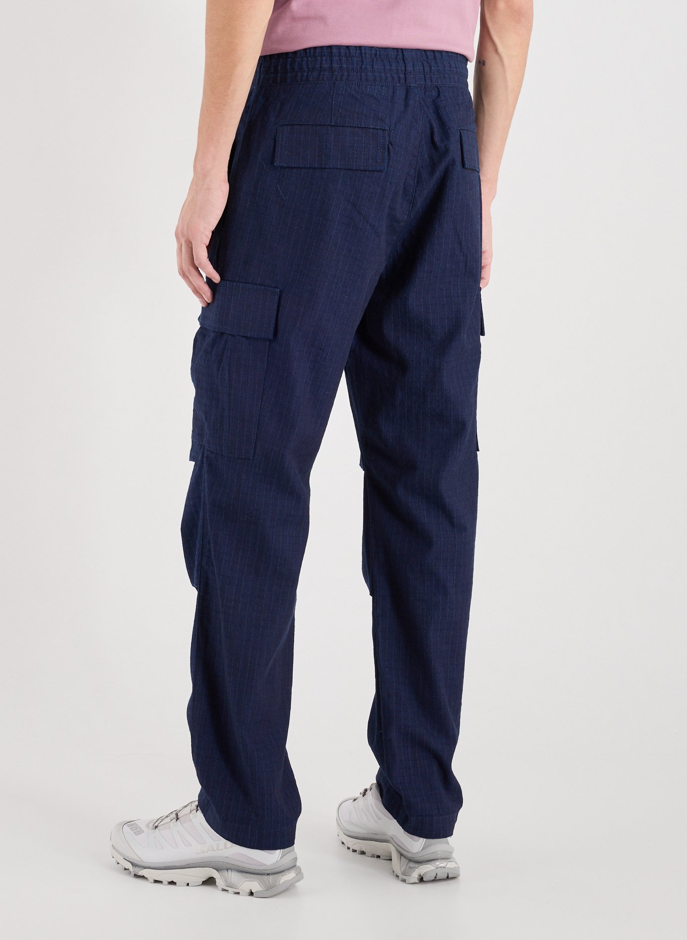 Relaxed cotton cargo pants HUGO BLUE Blue