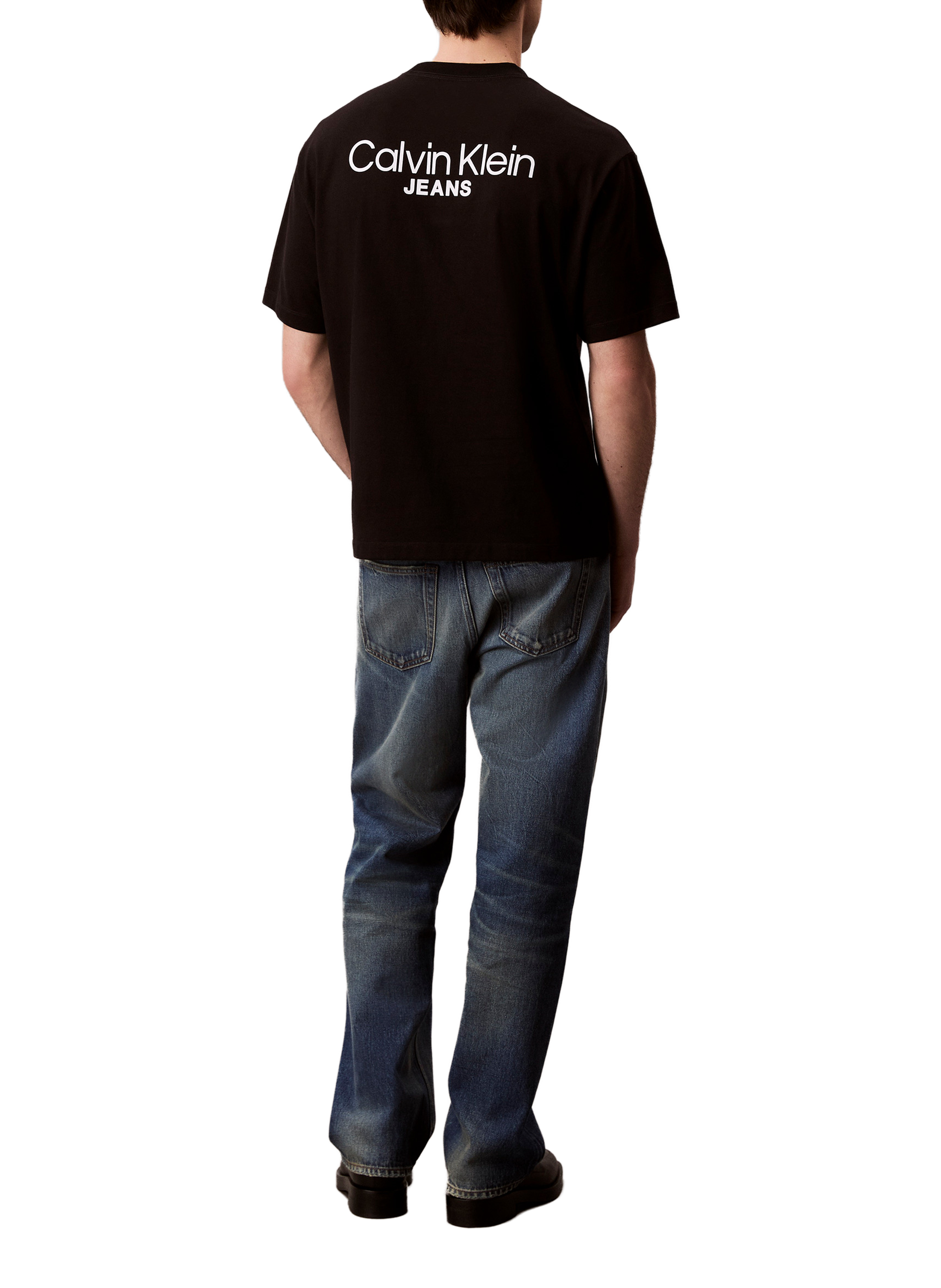 T-shirt imprimé en coton CALVIN KLEIN Noir