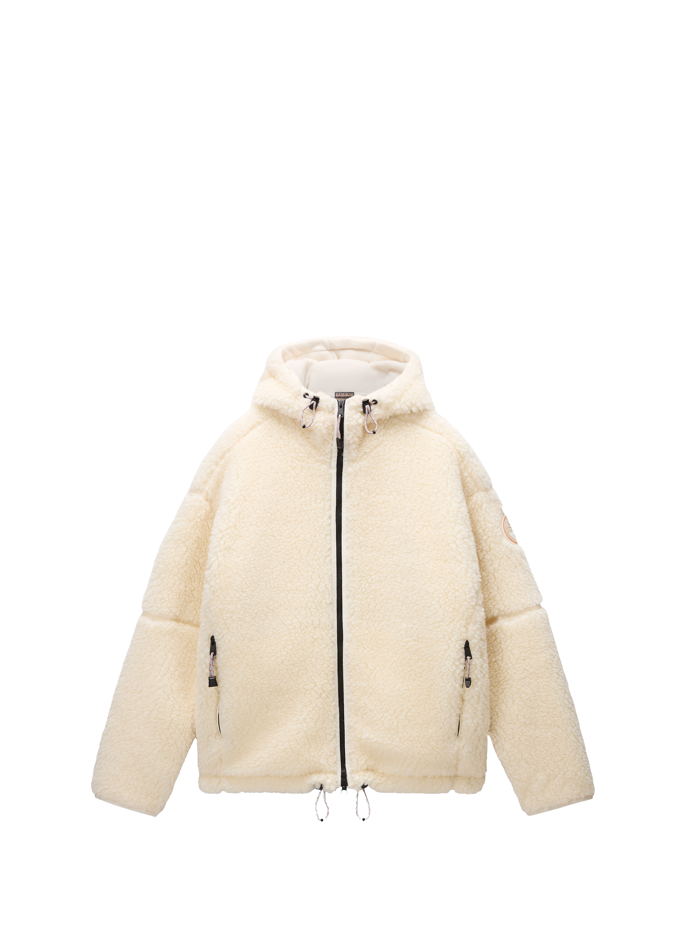 Straight hooded fleece jacket NAPAPIJRI Beige