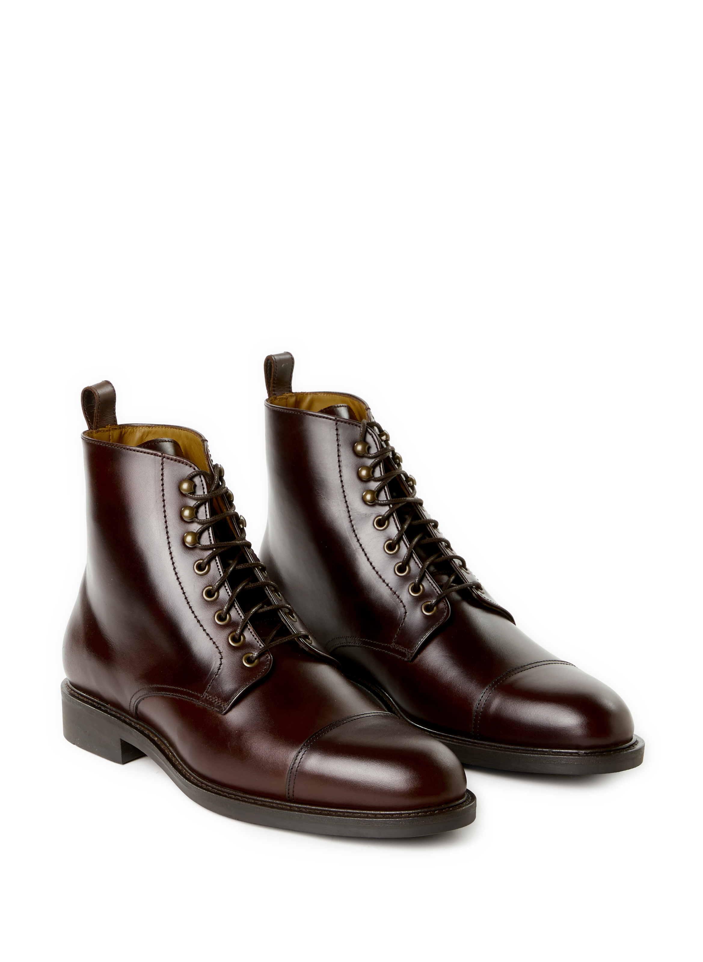 Boots Harper à lacets en cuir BOBBIES Marron