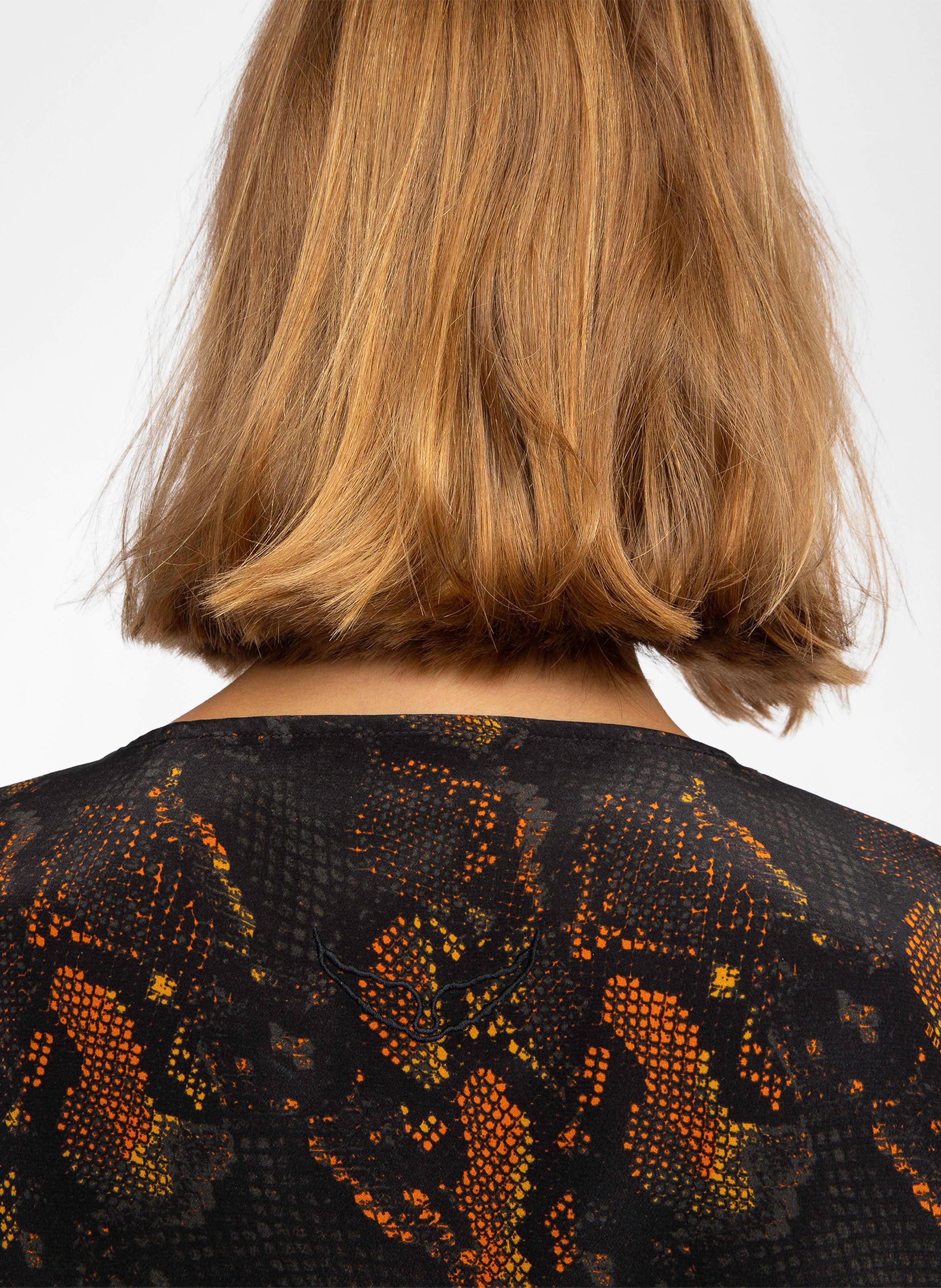 Top droit col v imprimé terzo ZADIG&VOLTAIRE Noir