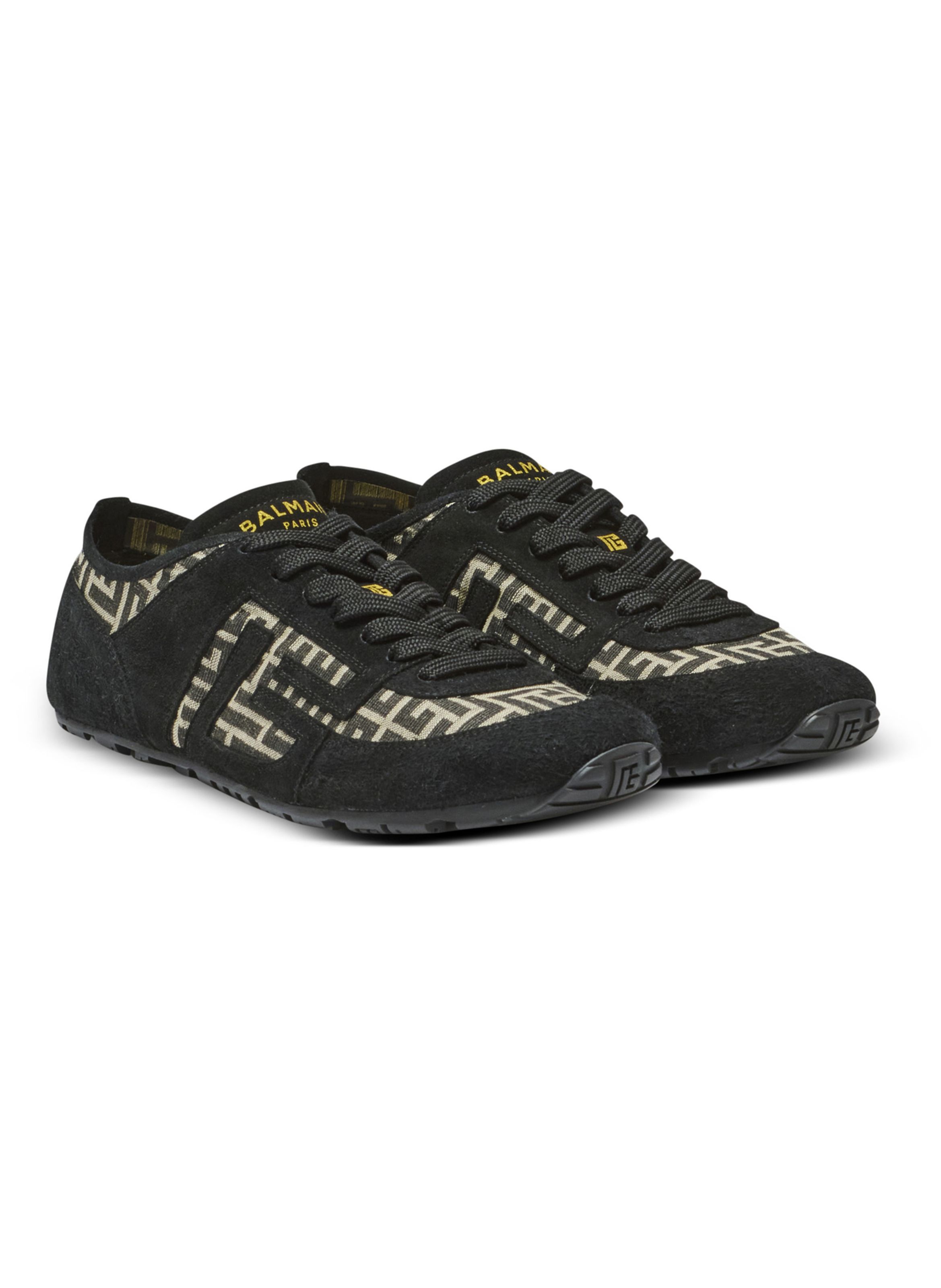 Baskets racer 45 en jacquard monogramme BALMAIN Noir