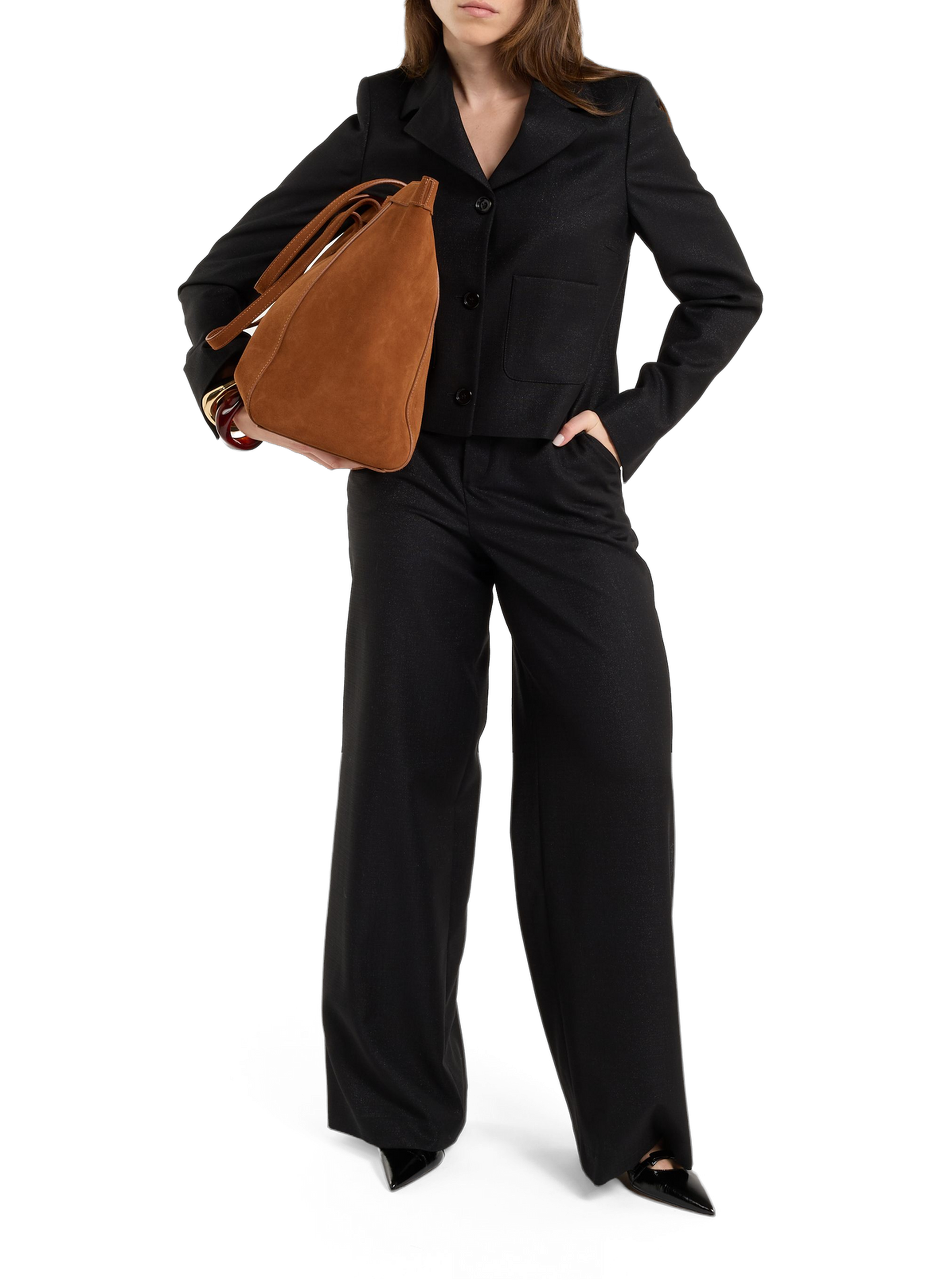 Sac cabas Enzo en cuir suédé SAISON 1865 Marron