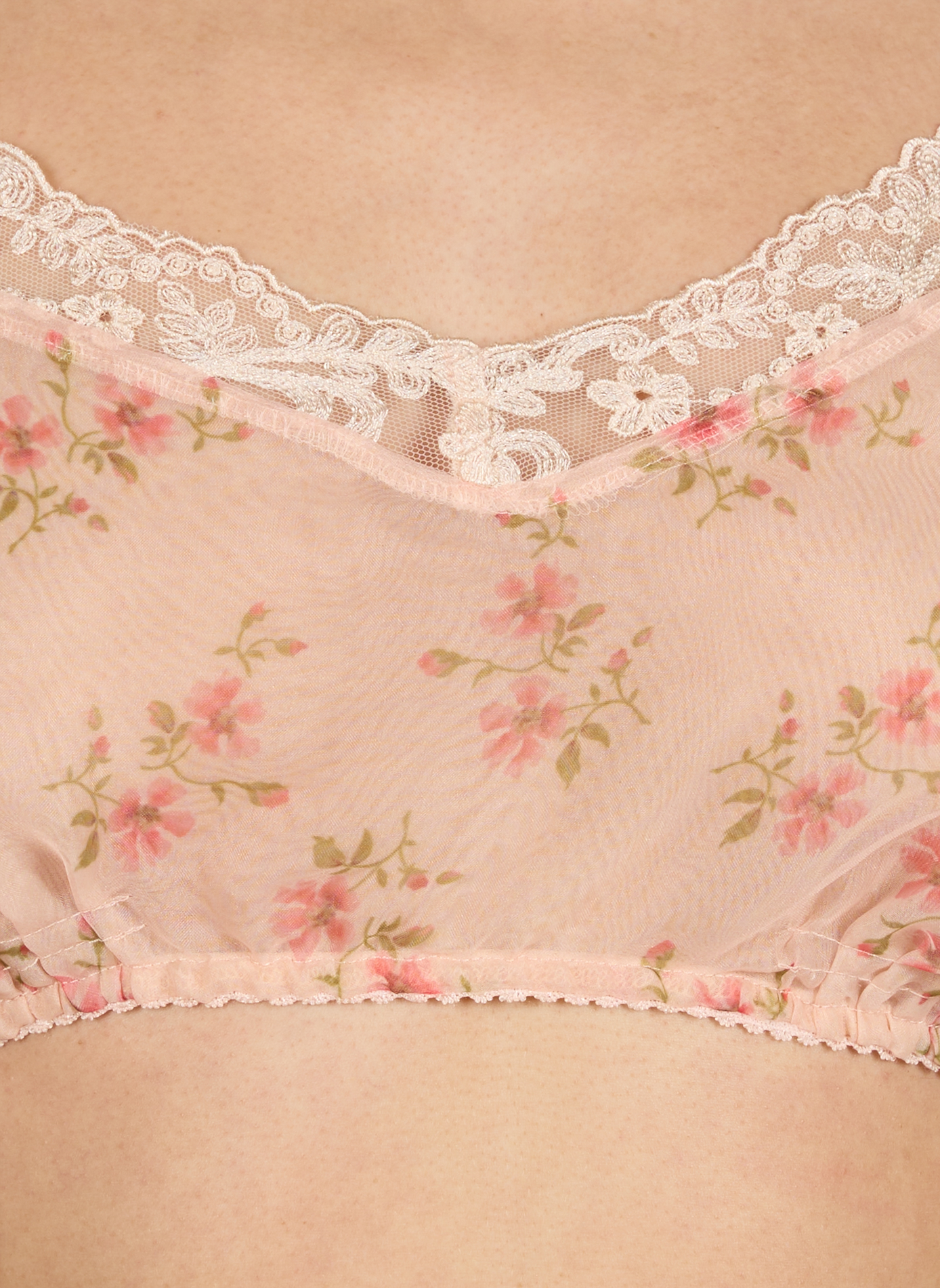 Floral print lace bralette SIMONE ROCHA Pink