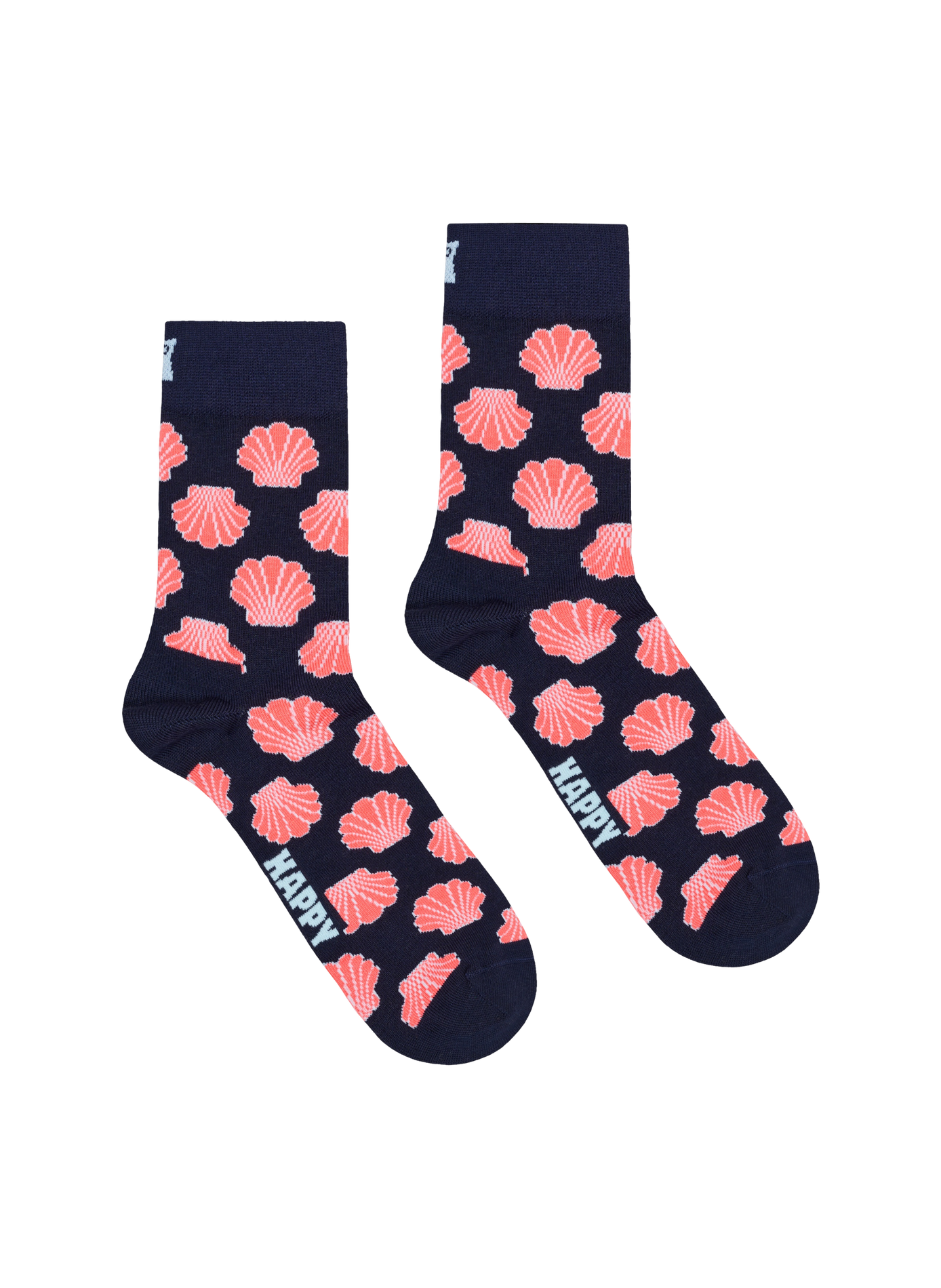 Chaussettes mi-hautes imprimé coquillage en coton mélangé HAPPY SOCKS Bleu