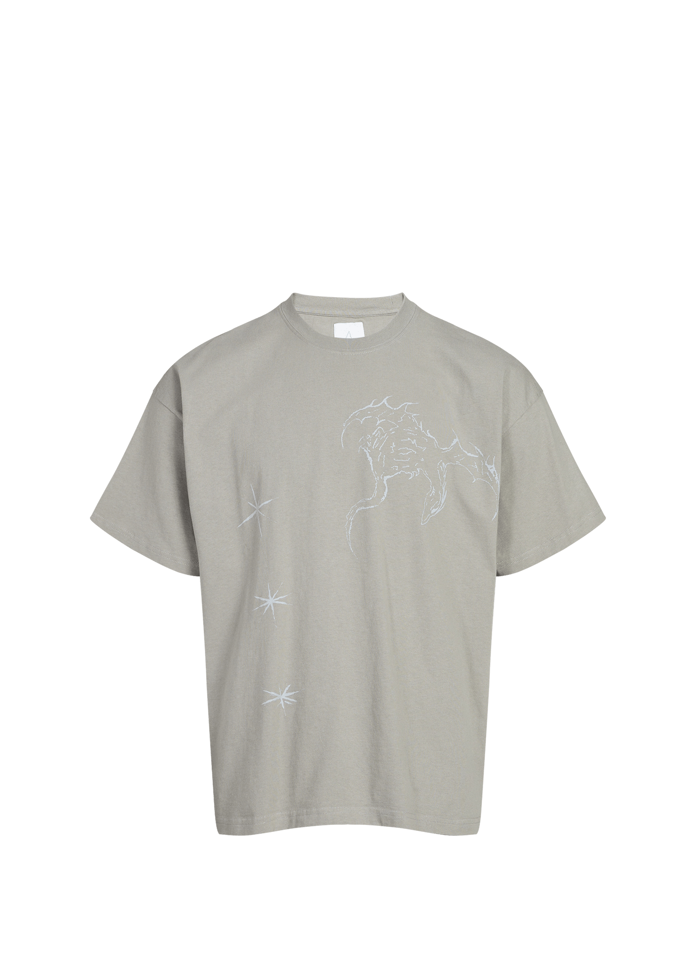 T-shirt droit en coton ROA Gris