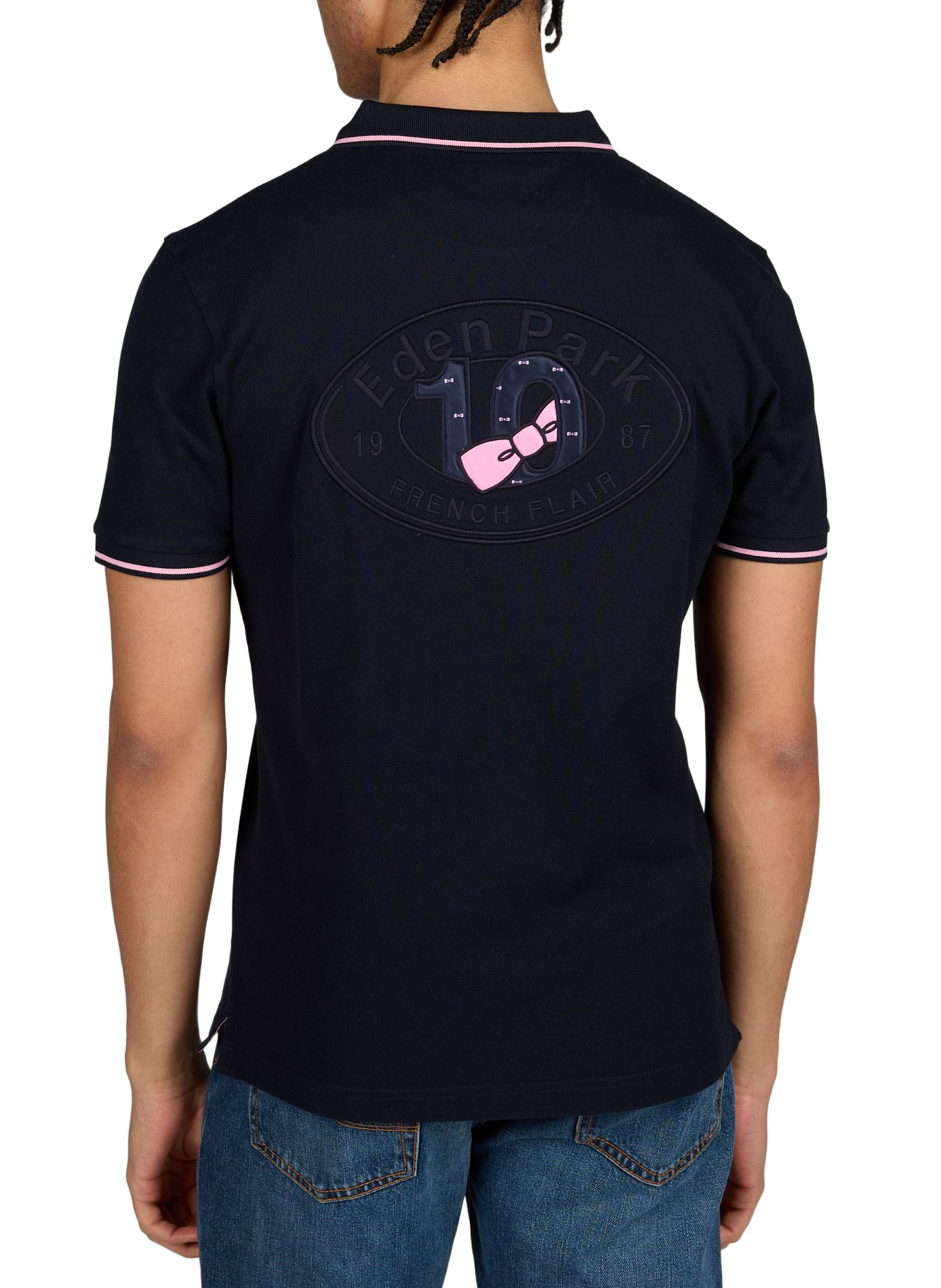 Polo broderie logo à manches courtes EDEN PARK Bleu