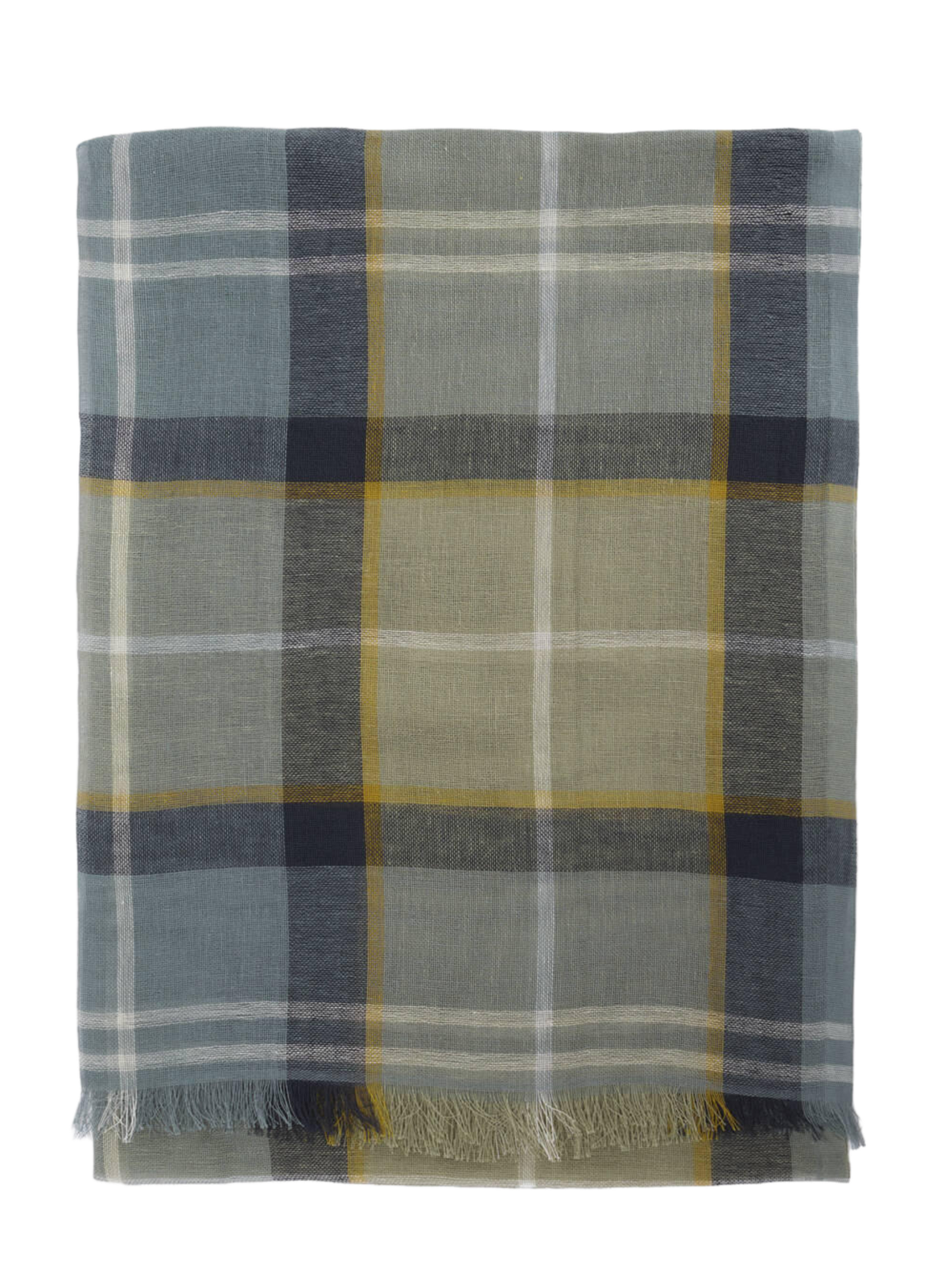 Echarpe tartan Welton en coton et lin BARBOUR Multicolore