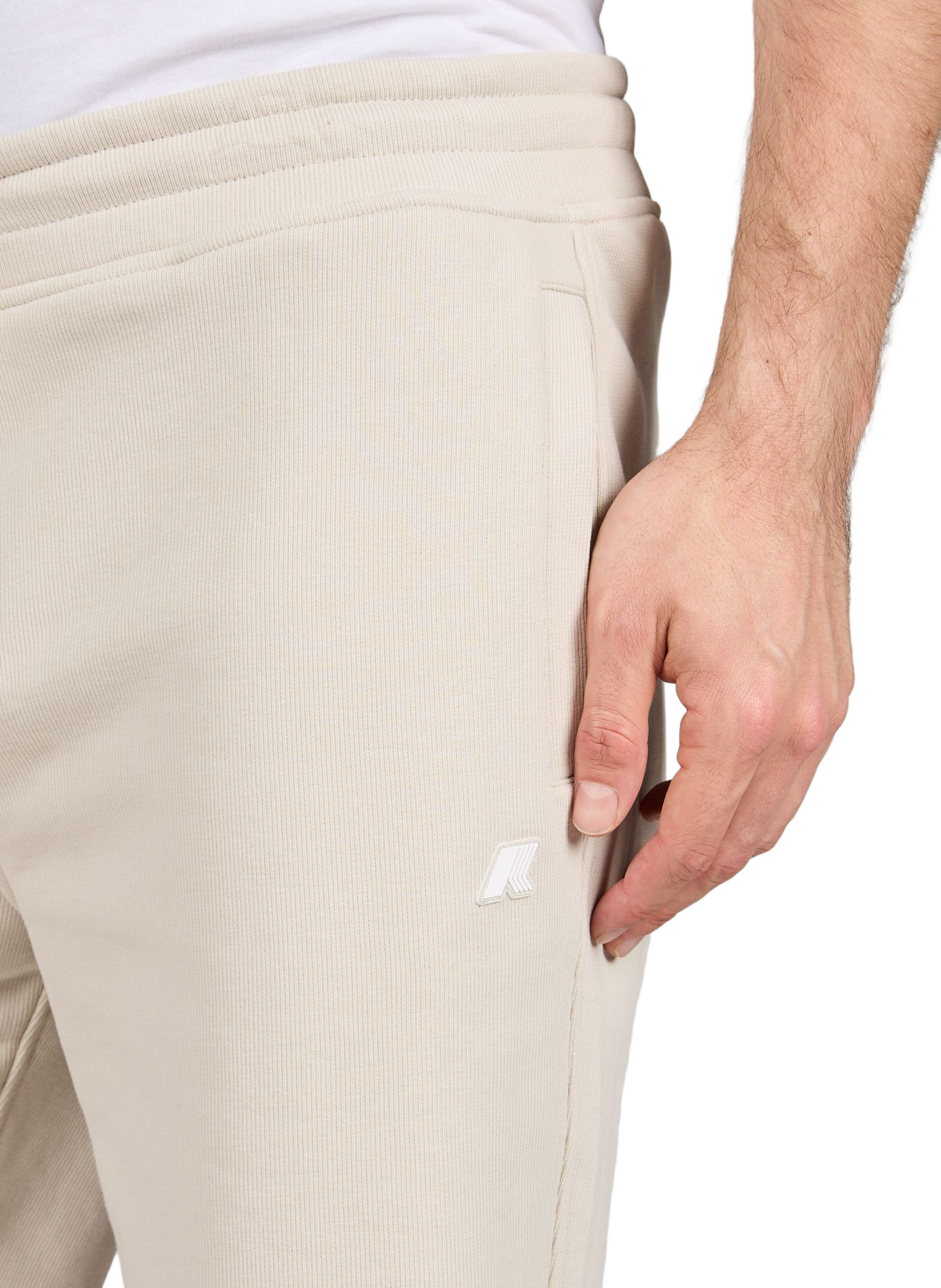 Short à cordons en coton mélangé K-WAY Beige