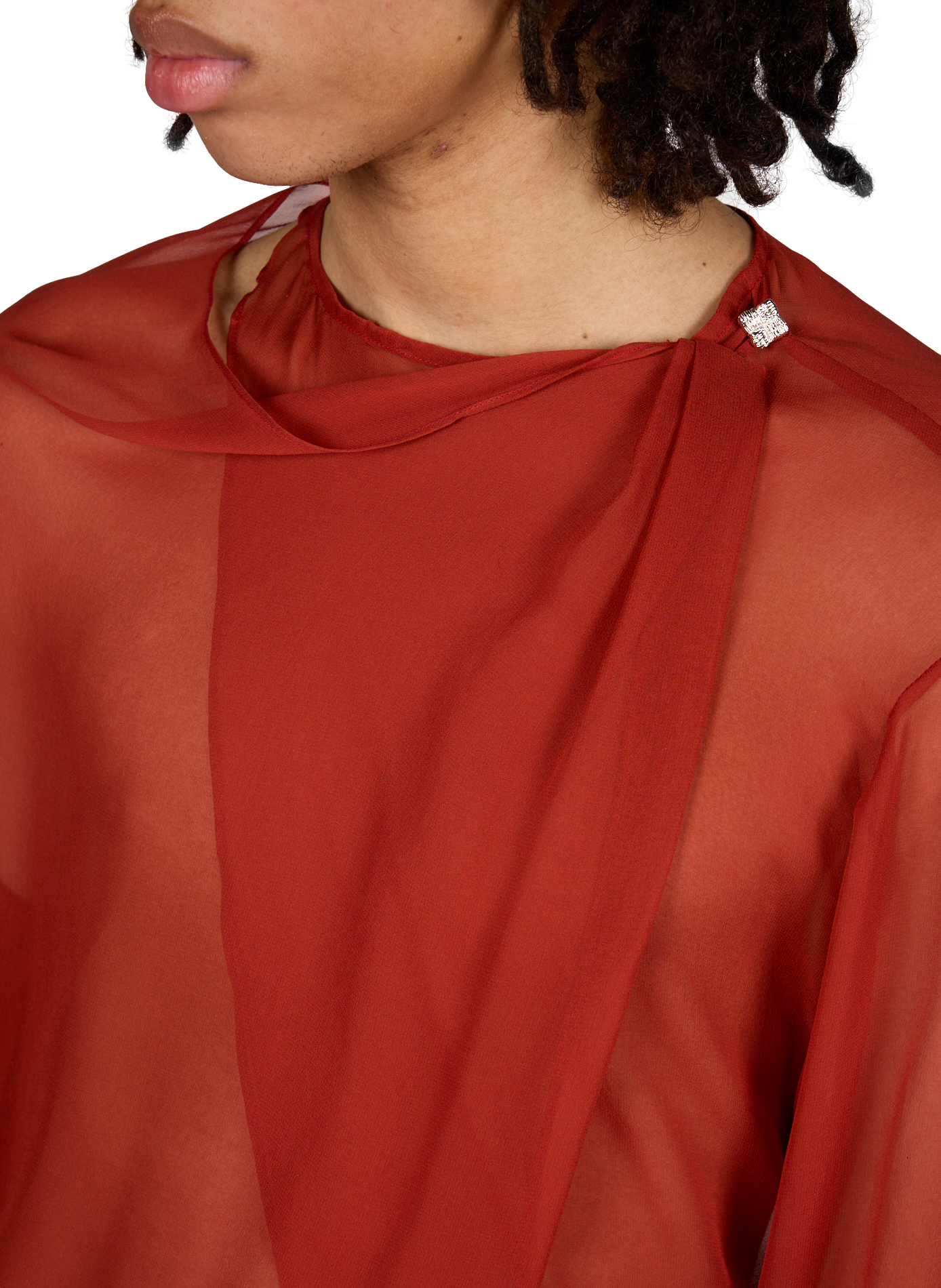 Eterno transparent silk shirt CAMPILLO Red