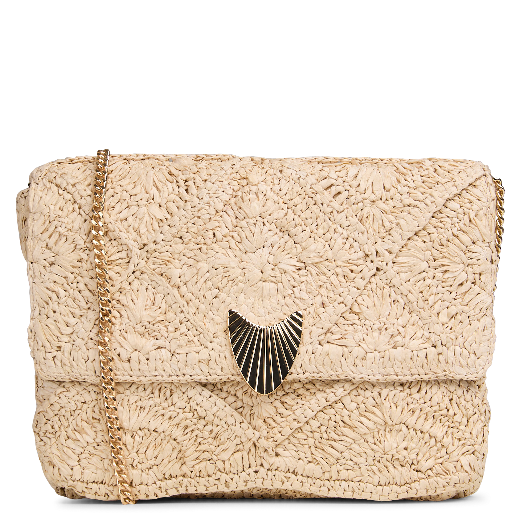 Pochette en paille marlon MAISON 123 Blanc
