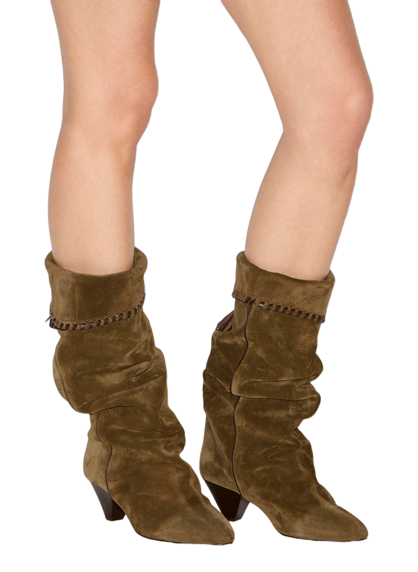 Elita draped boots in suede calfskin ISABEL MARANT Brown