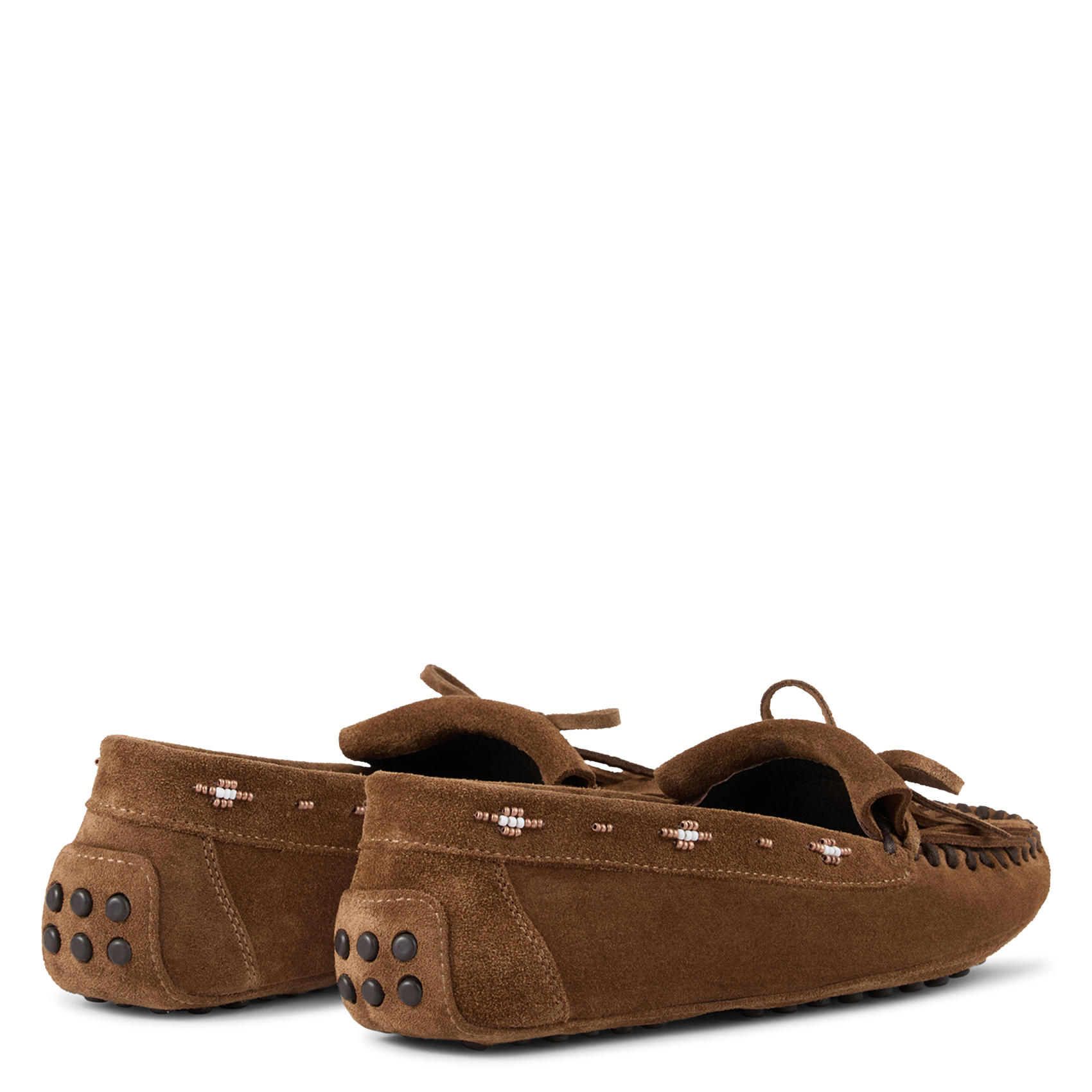 Mocassins en cuir corto BA&SH Marron