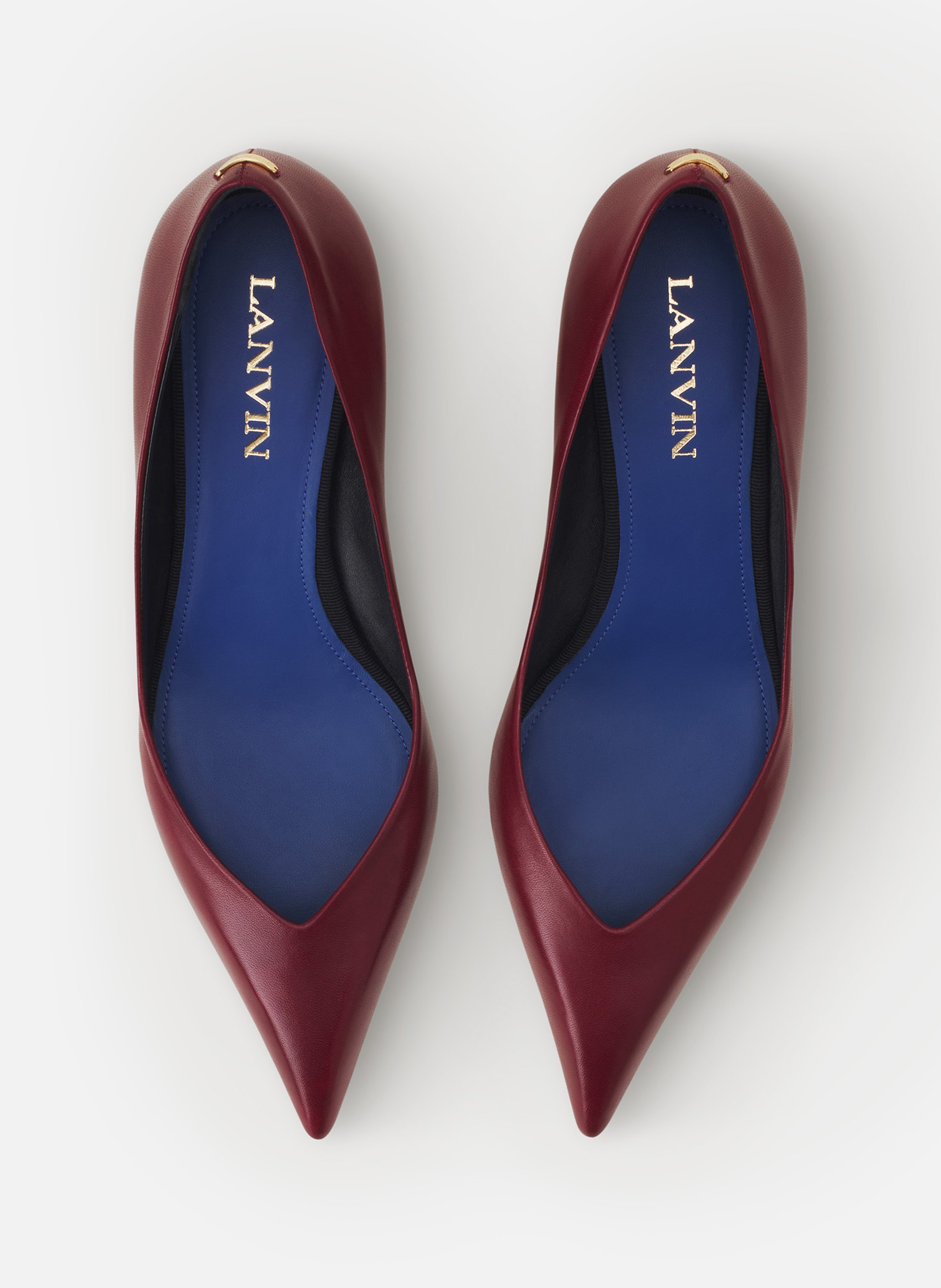 Escarpin midnight step en cuir LANVIN Marron