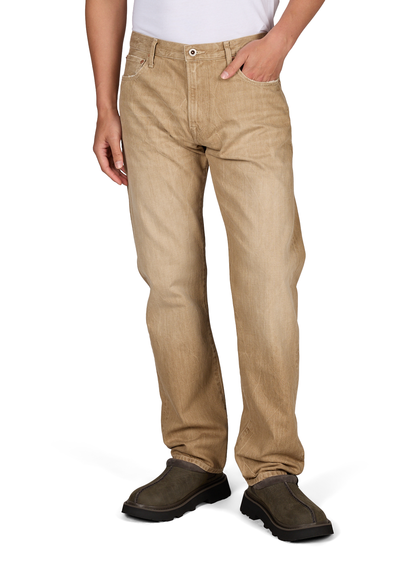 Jean droit Aideen en coton REPLAY Marron