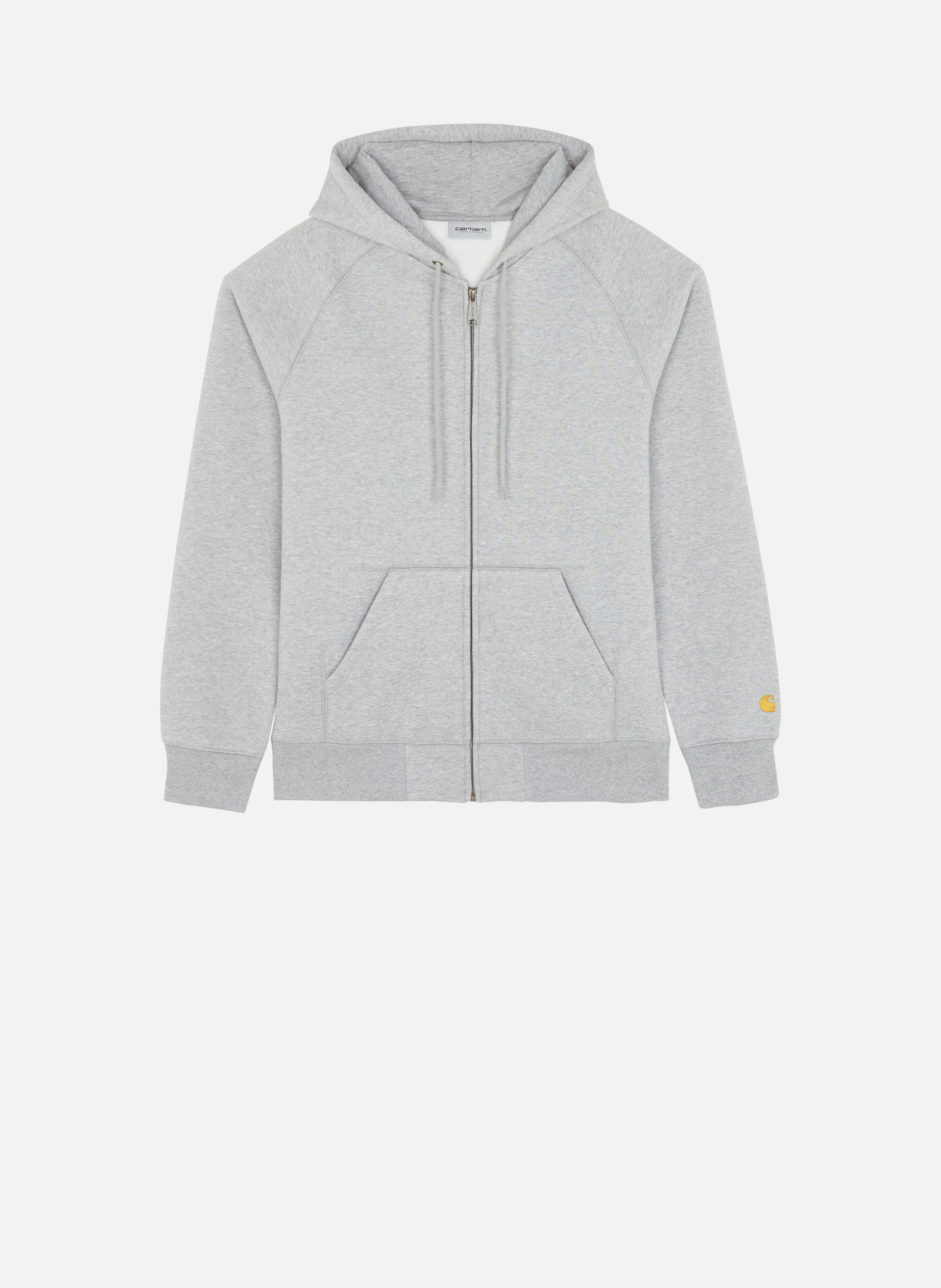 Hoodie zippé hooded chase CARHARTT WIP Gris
