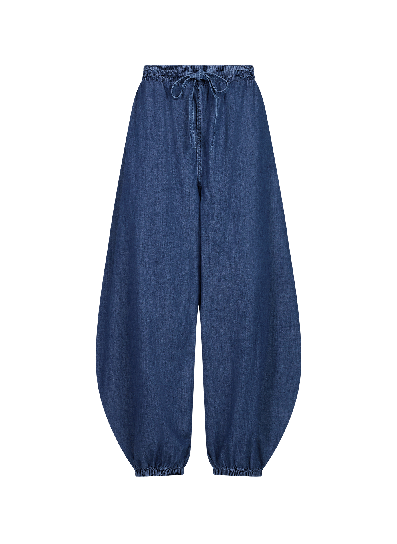 Pantaloni a palloncino in cotone TOPSHOP Blu