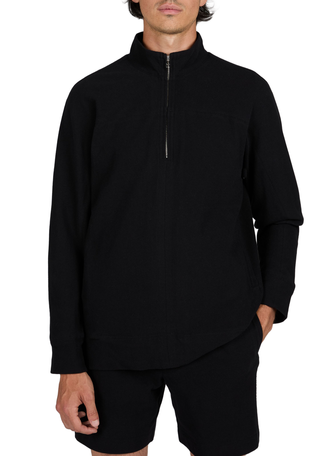 Zip-Neck Jumper OMAR AFRIDI Black