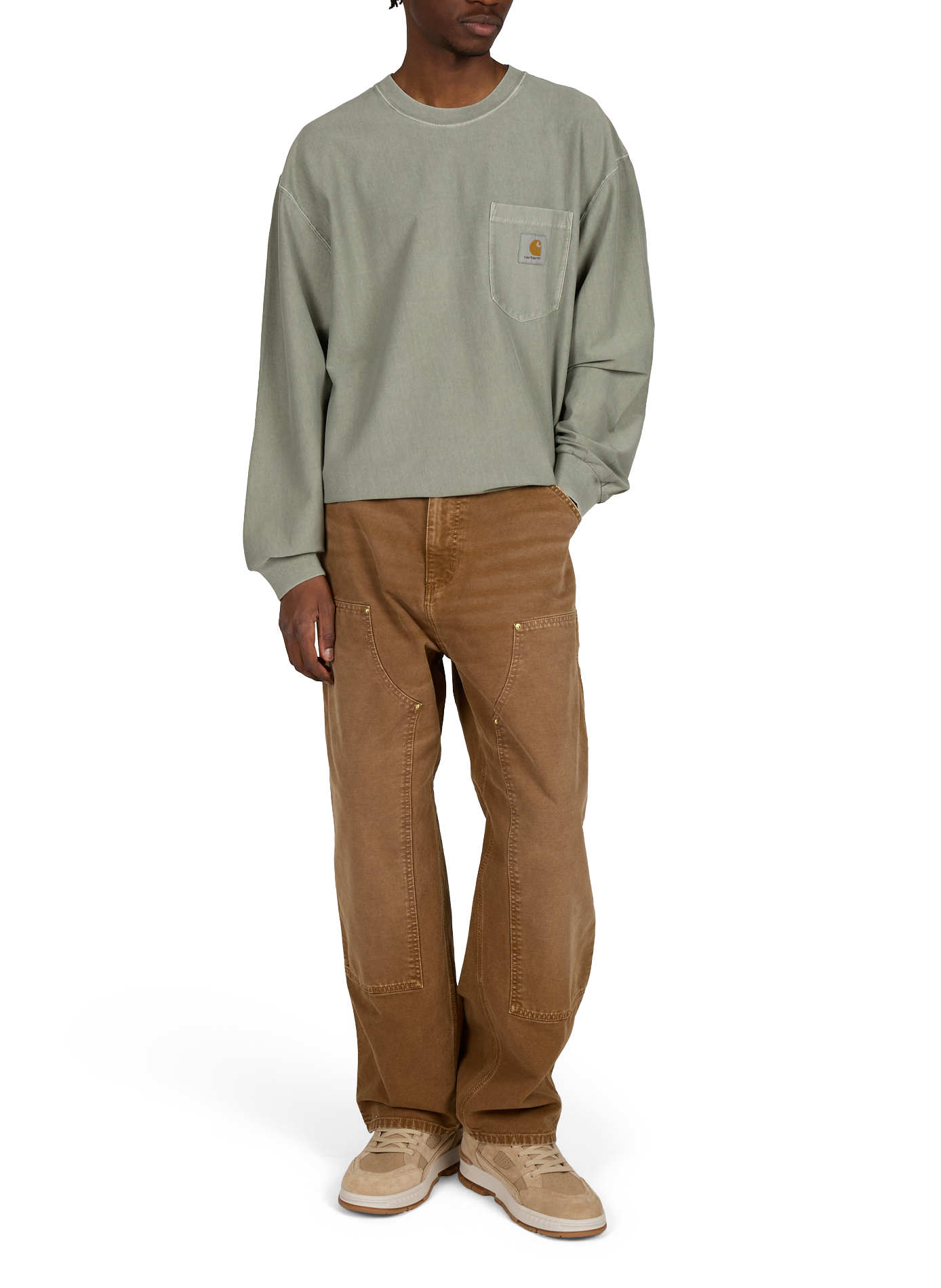 Long-sleeved cotton T-shirt CARHARTT WIP Green
