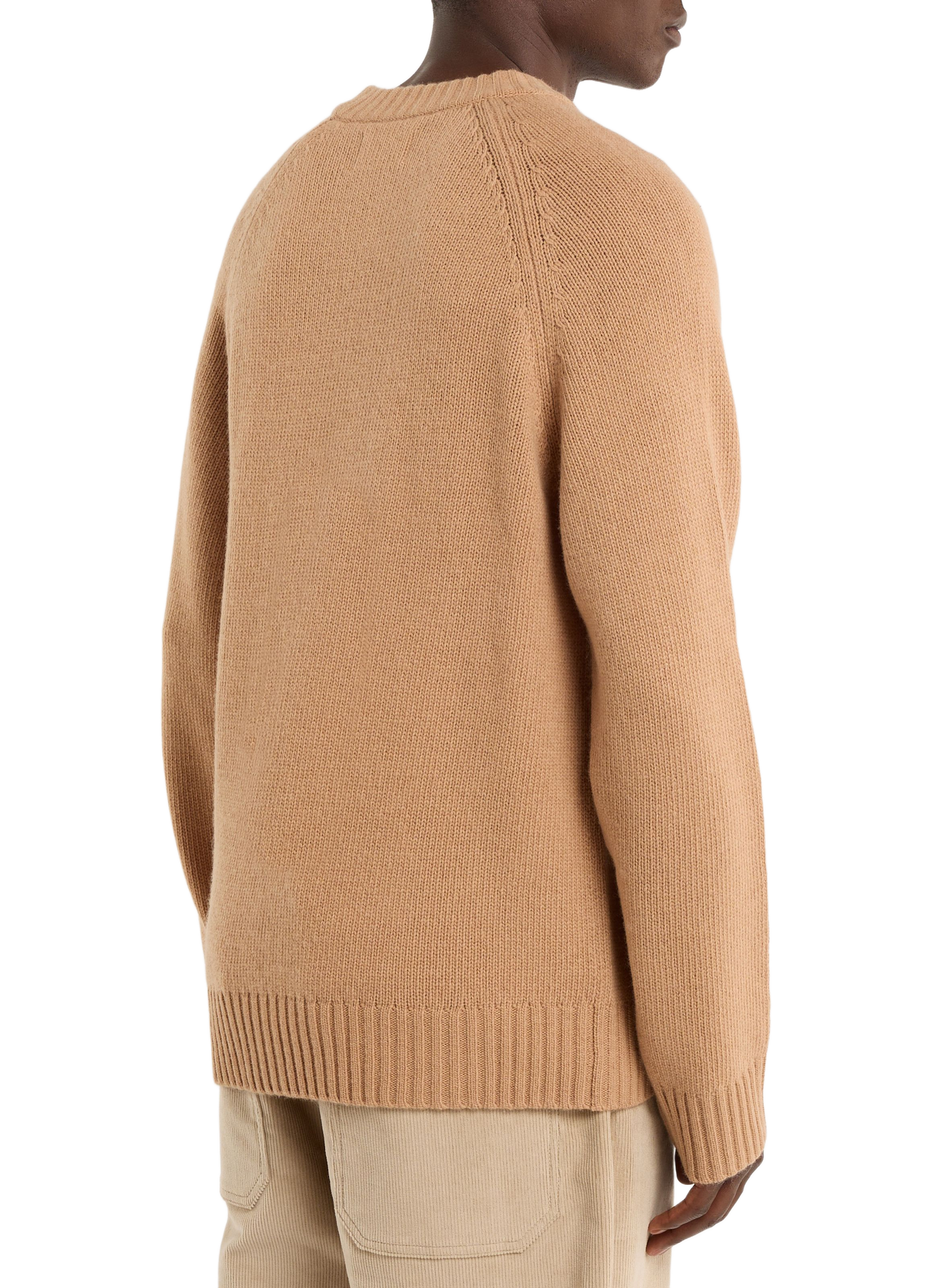 Round neck wool straight sweater SAISON 1865 Beige
