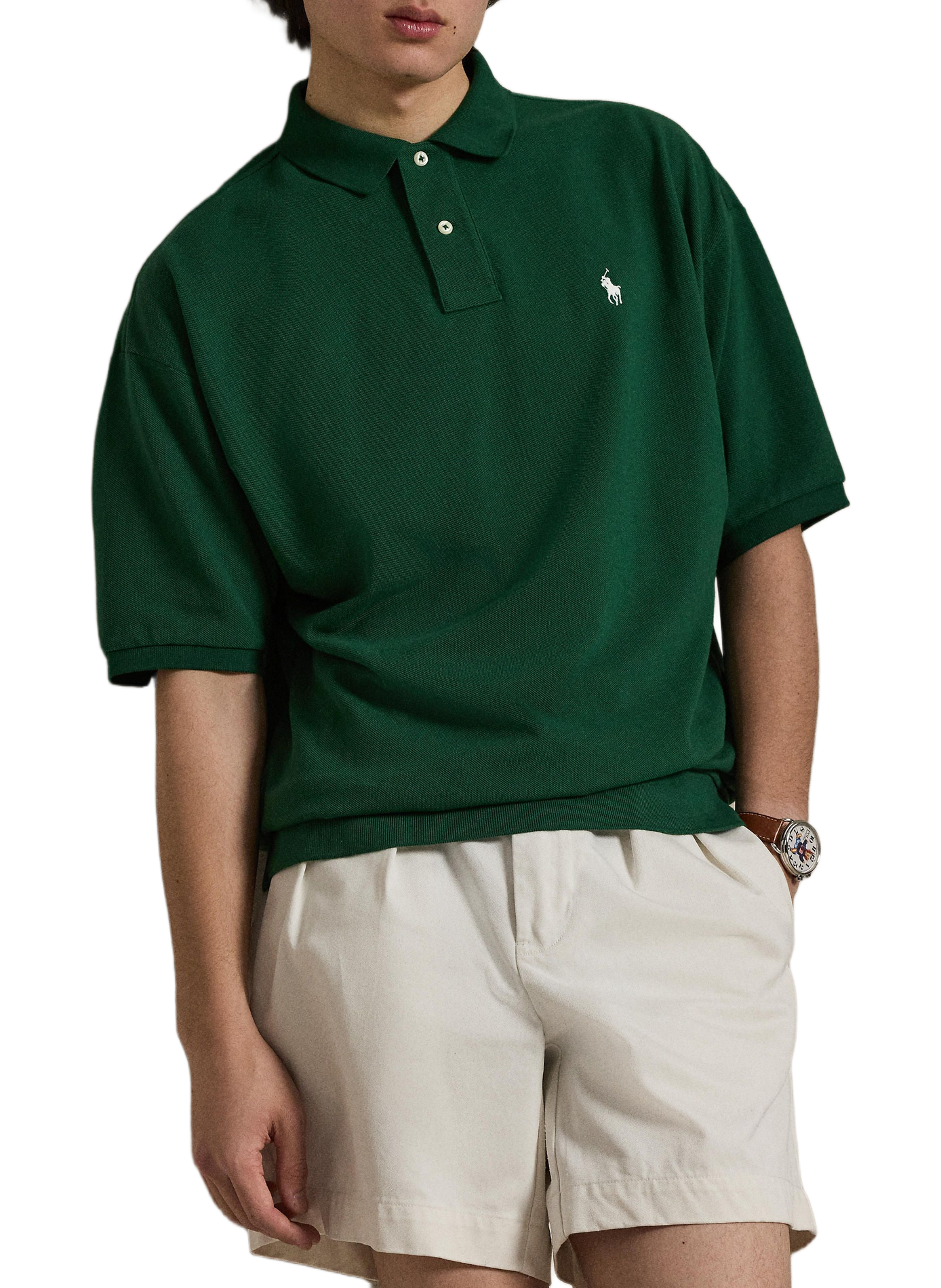 Short-sleeved cotton polo with logo POLO RALPH LAUREN Green