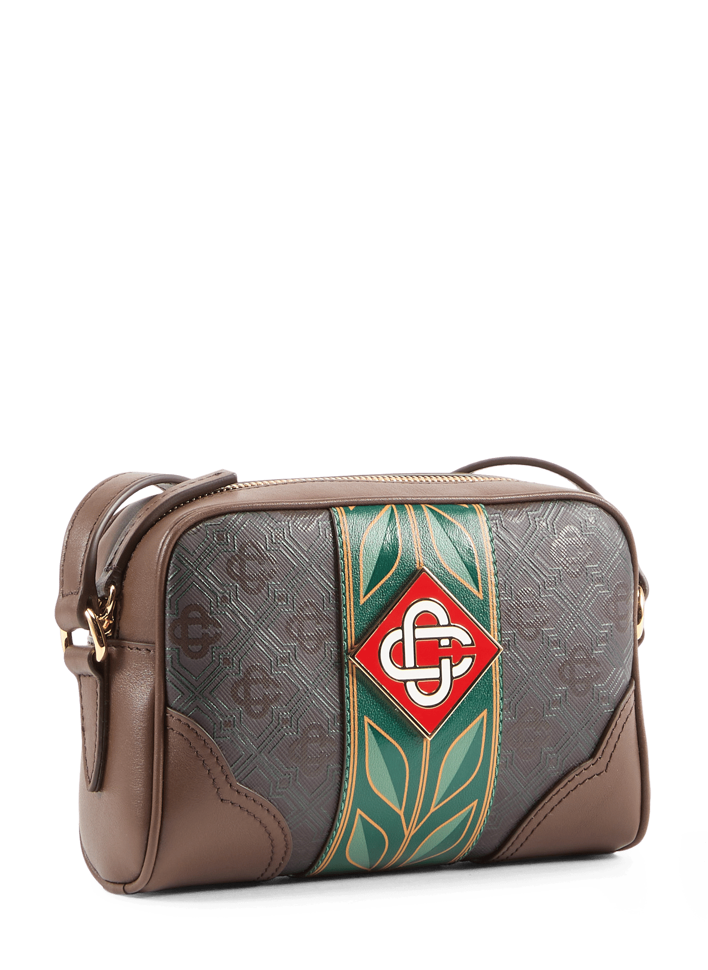Patterned shoulder bag CASABLANCA PARIS Brown