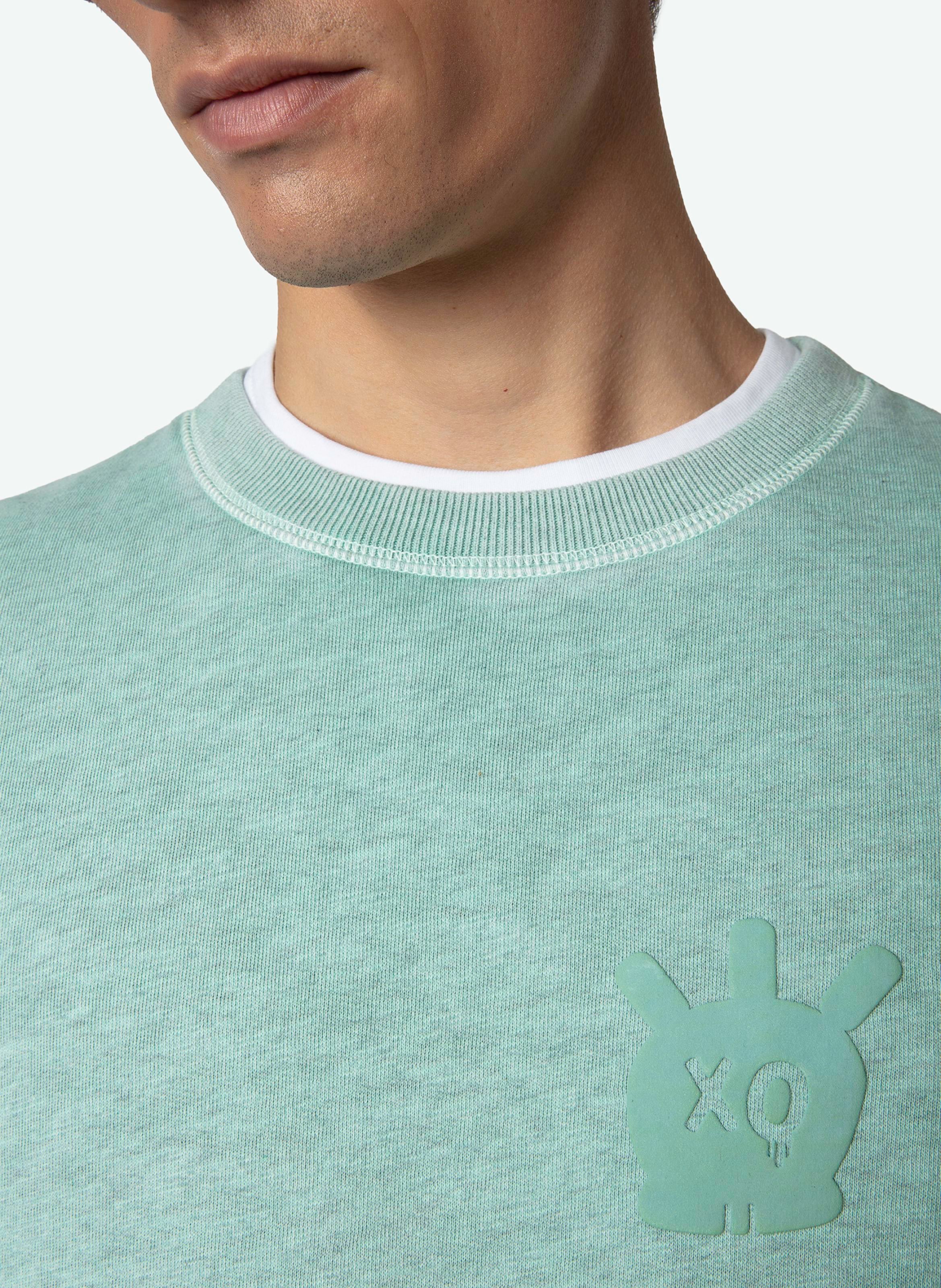 Ronde hals sweater van gewassen katoen met fleece voering ZADIG&VOLTAIRE Blauw
