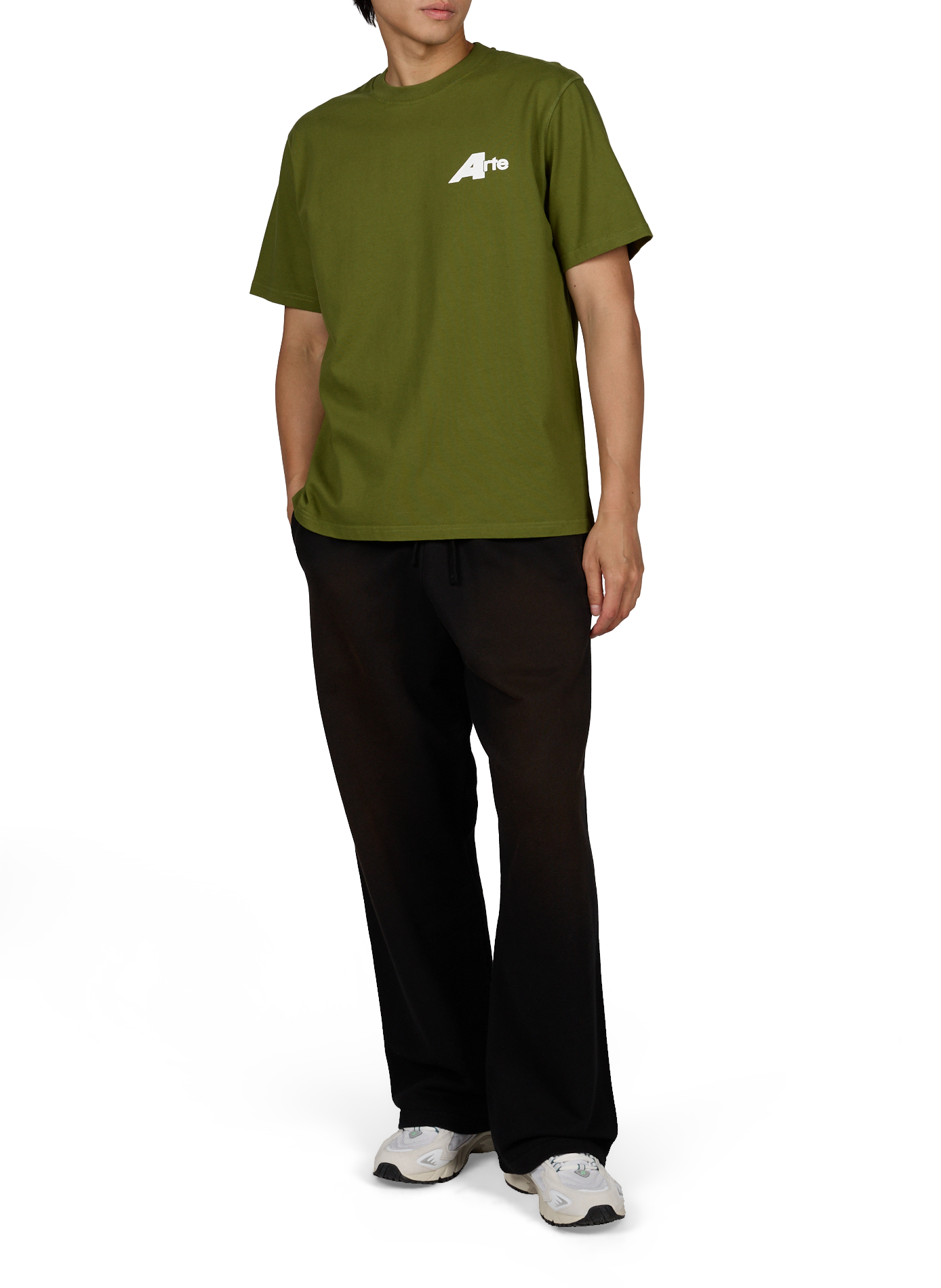 Tee-shirt oversized round neck in printed cotton ARTE ANTWERP Green