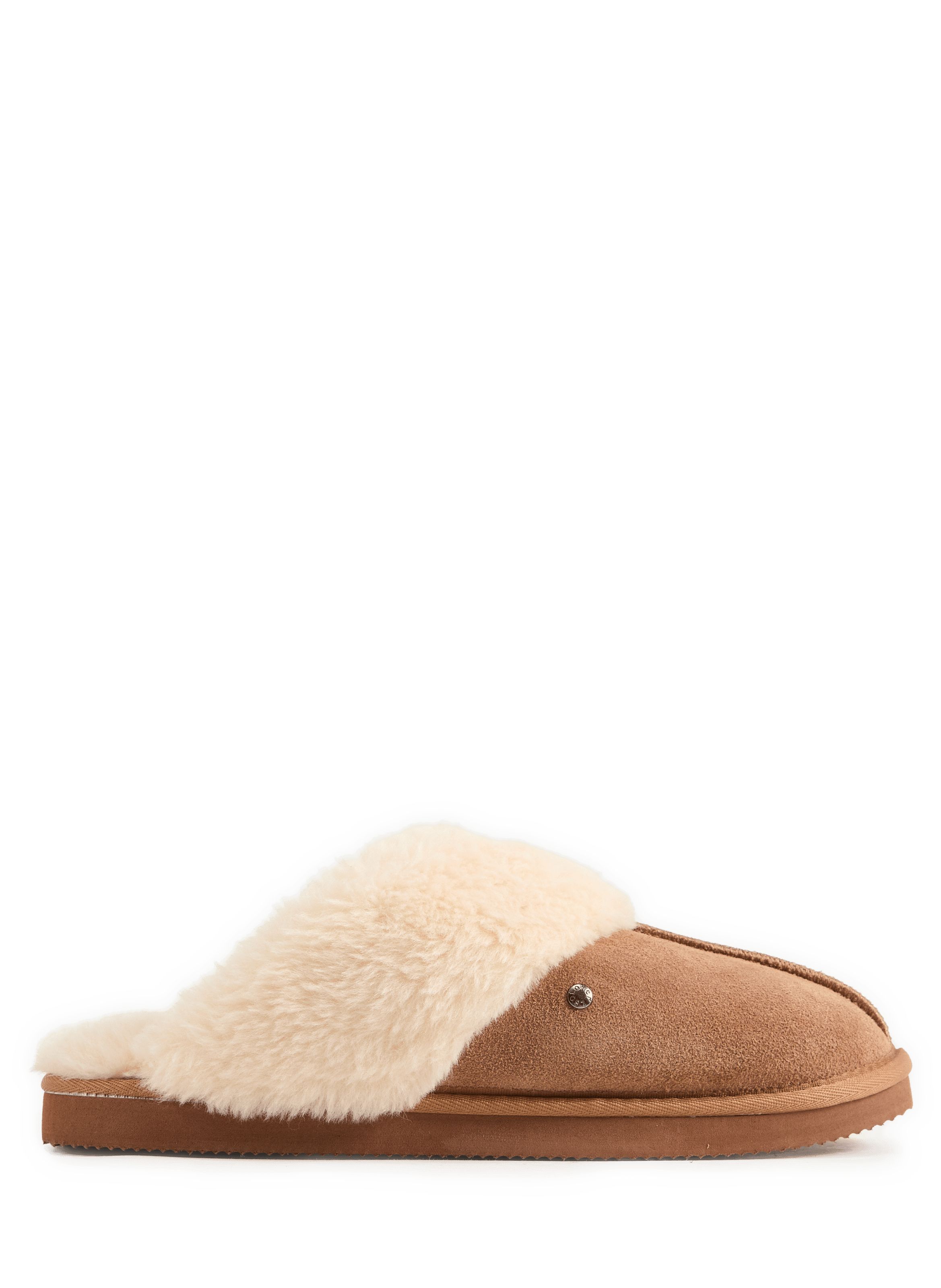 Shearling Effect Slippers ISOTONER Brown