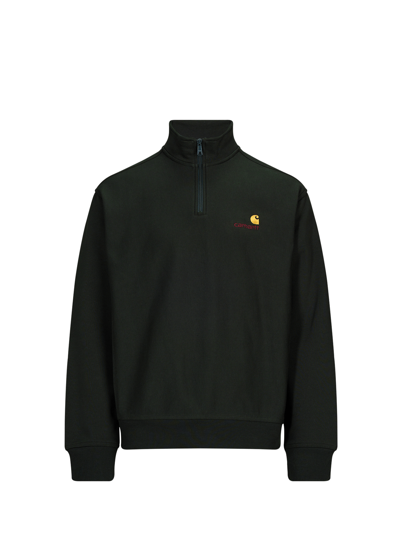 Sweatshirt mit Reißverschluss am Kragen aus Baumwollmischung CARHARTT WIP Grun