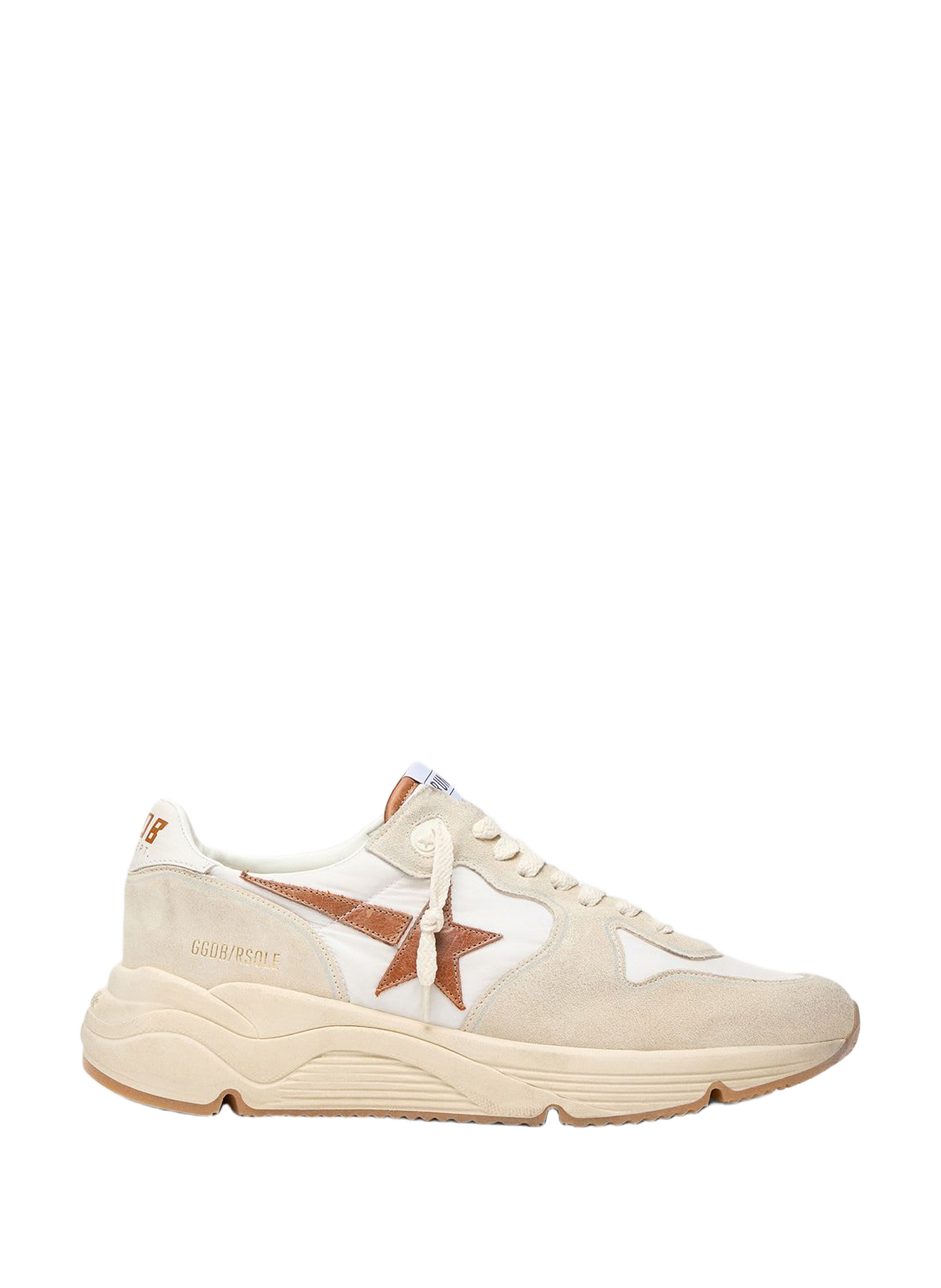Two-tone mixed leather sneakers GOLDEN GOOSE White