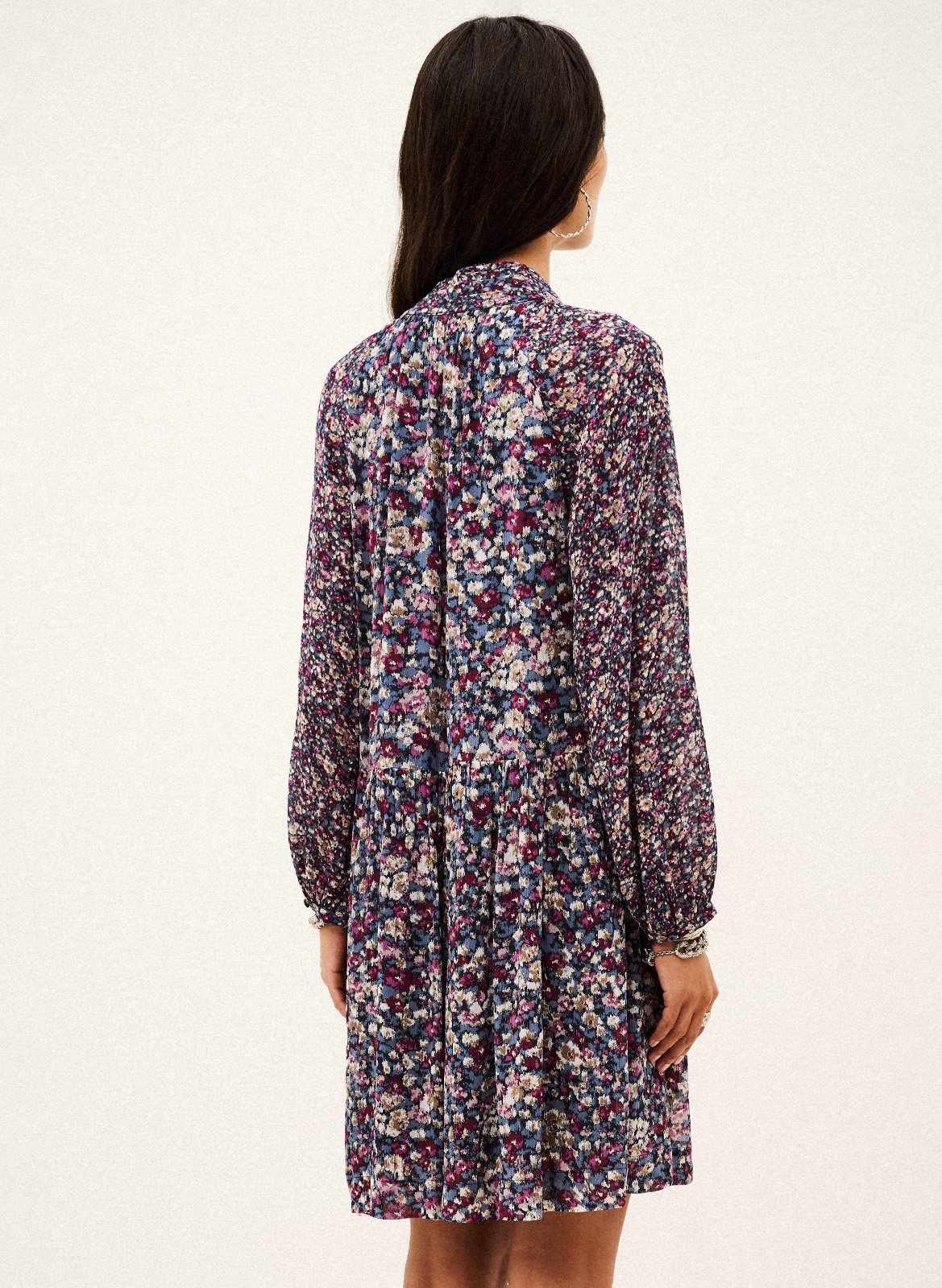 Robe courte ample imprimée kimia BA&SH Bleu