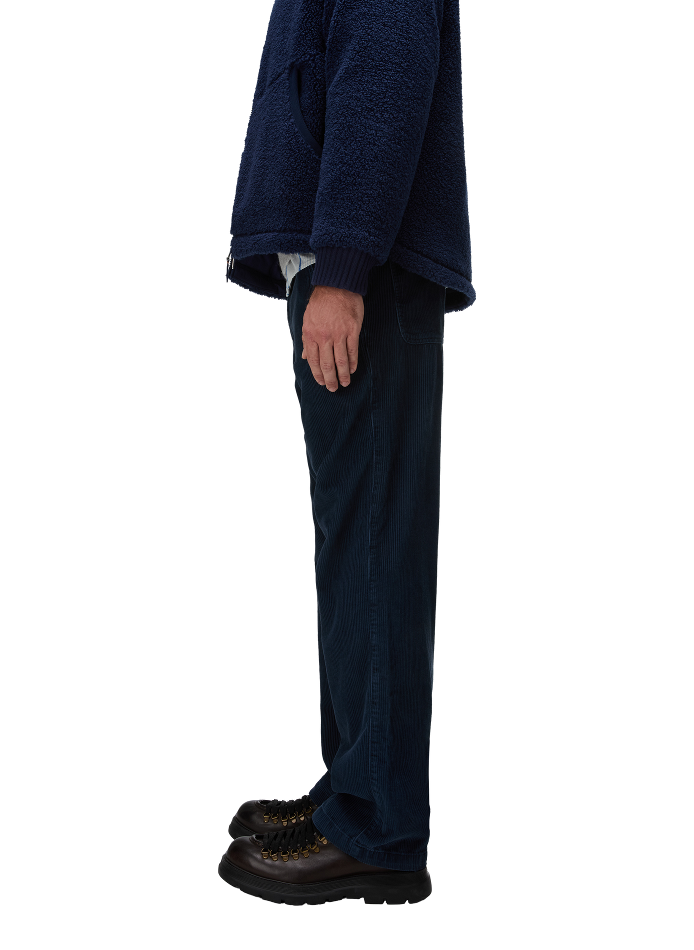 Pantalon droit en velours côtelé NAPAPIJRI Bleu