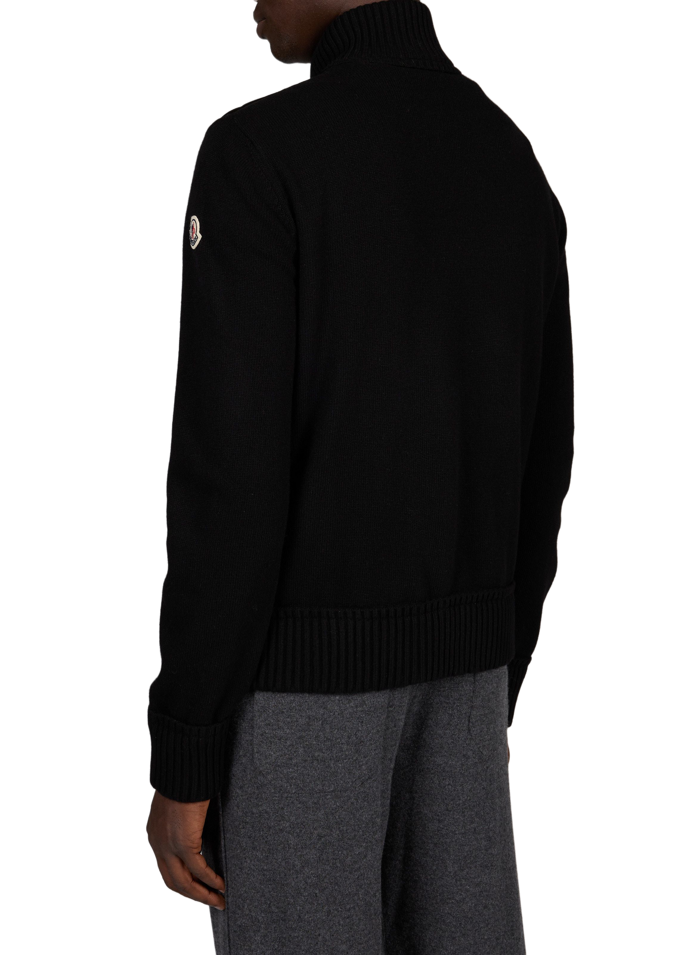 Gerader CARDIGAN aus Woll- und Kaschmir-Mischgewebe in Materialmix MONCLER Schwarz