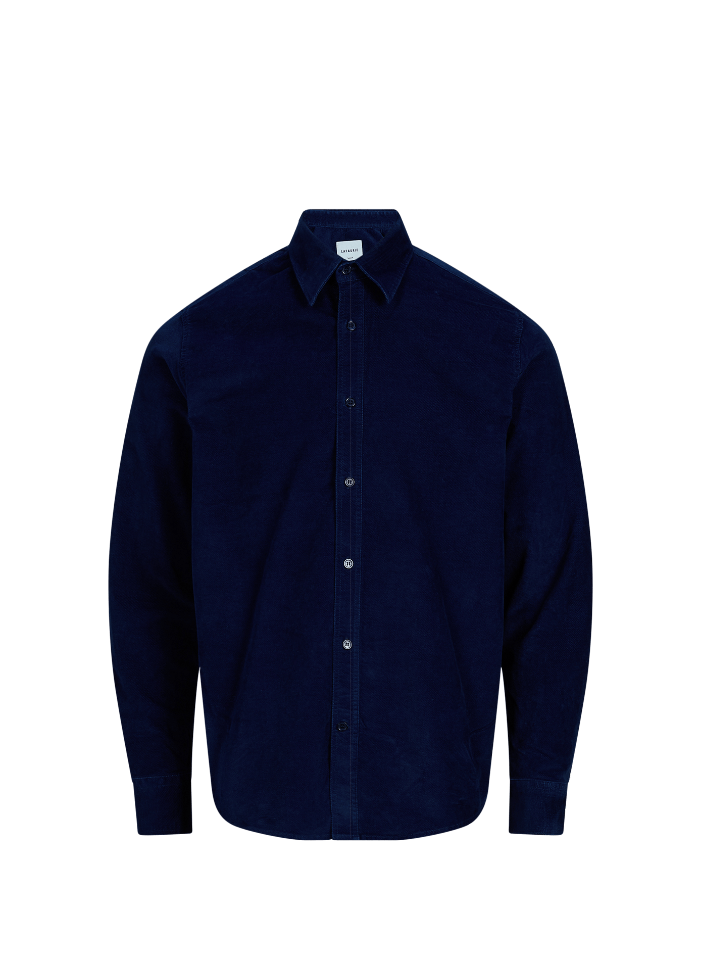 Chemise Eugénie boutonnée en velours LAFAURIE Bleu
