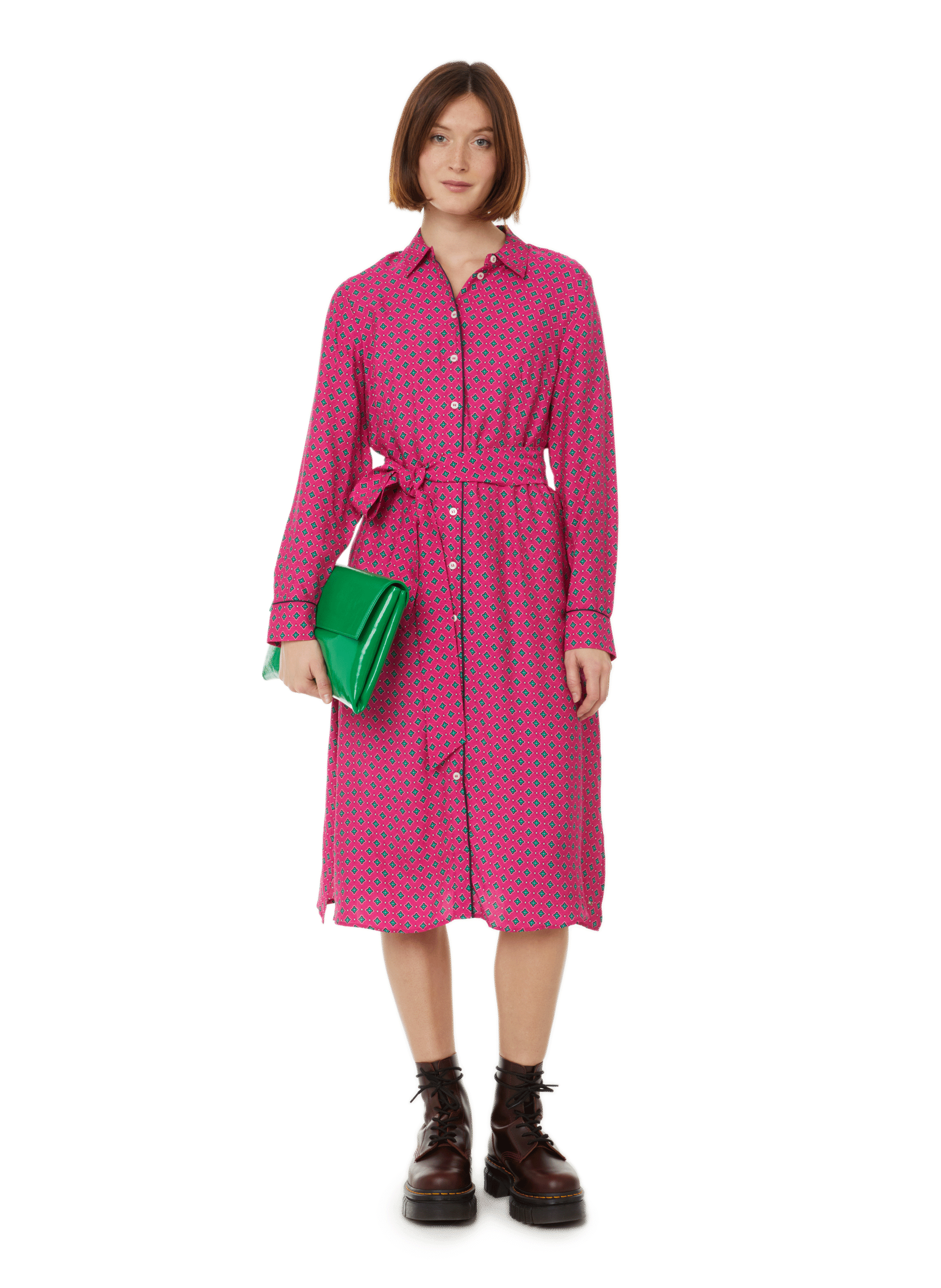 Patent leather clutch SAISON 1865 Green