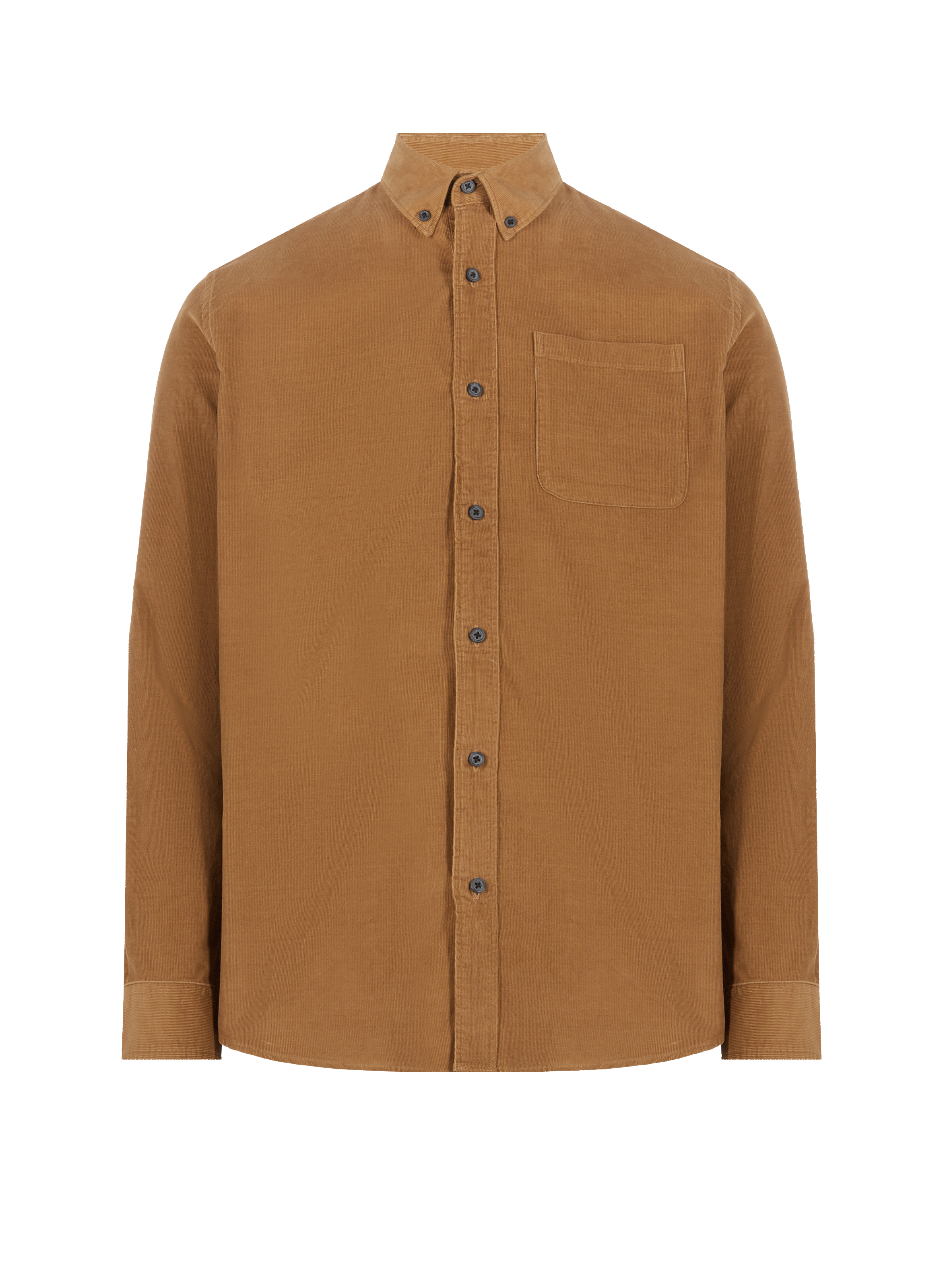 Chemise droite en velours côtelé