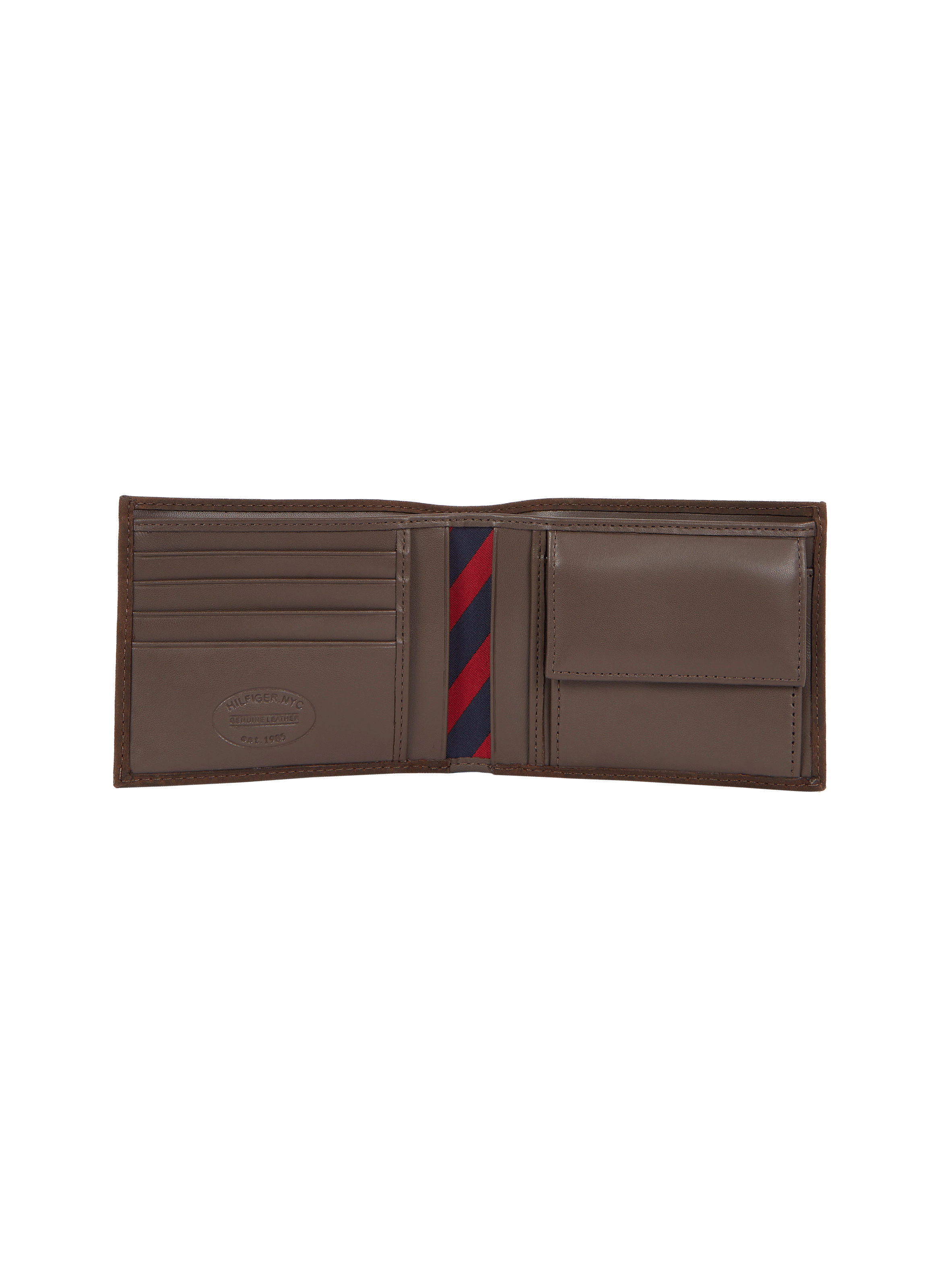 Portefeuille en cuir TOMMY HILFIGER Marron
