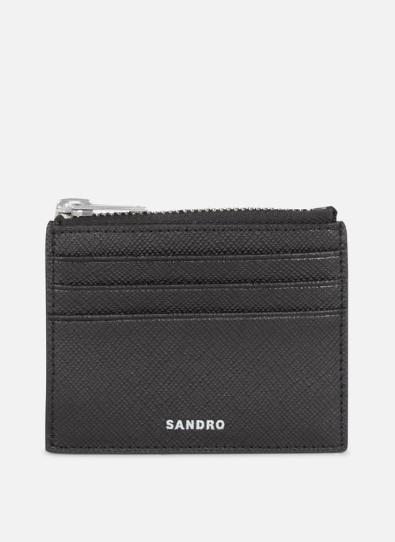 Porte-cartes en cuir Noir by SANDRO SANDRO Porte-cartes en cuir Noir