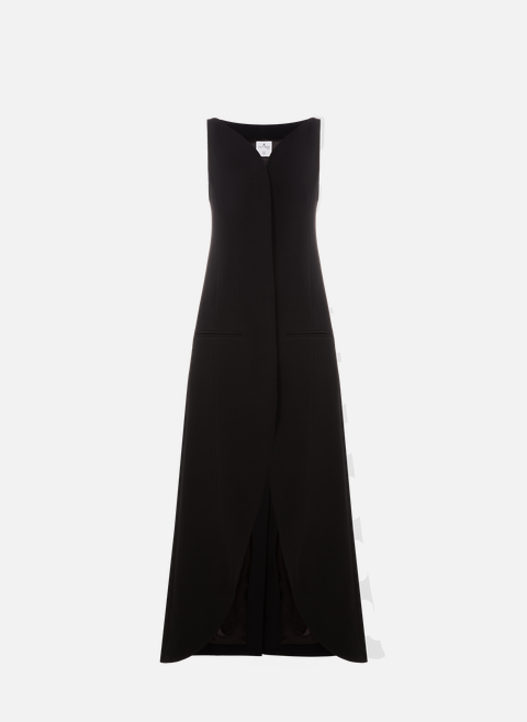 فستان طويل بأزرار أسودcourriges 