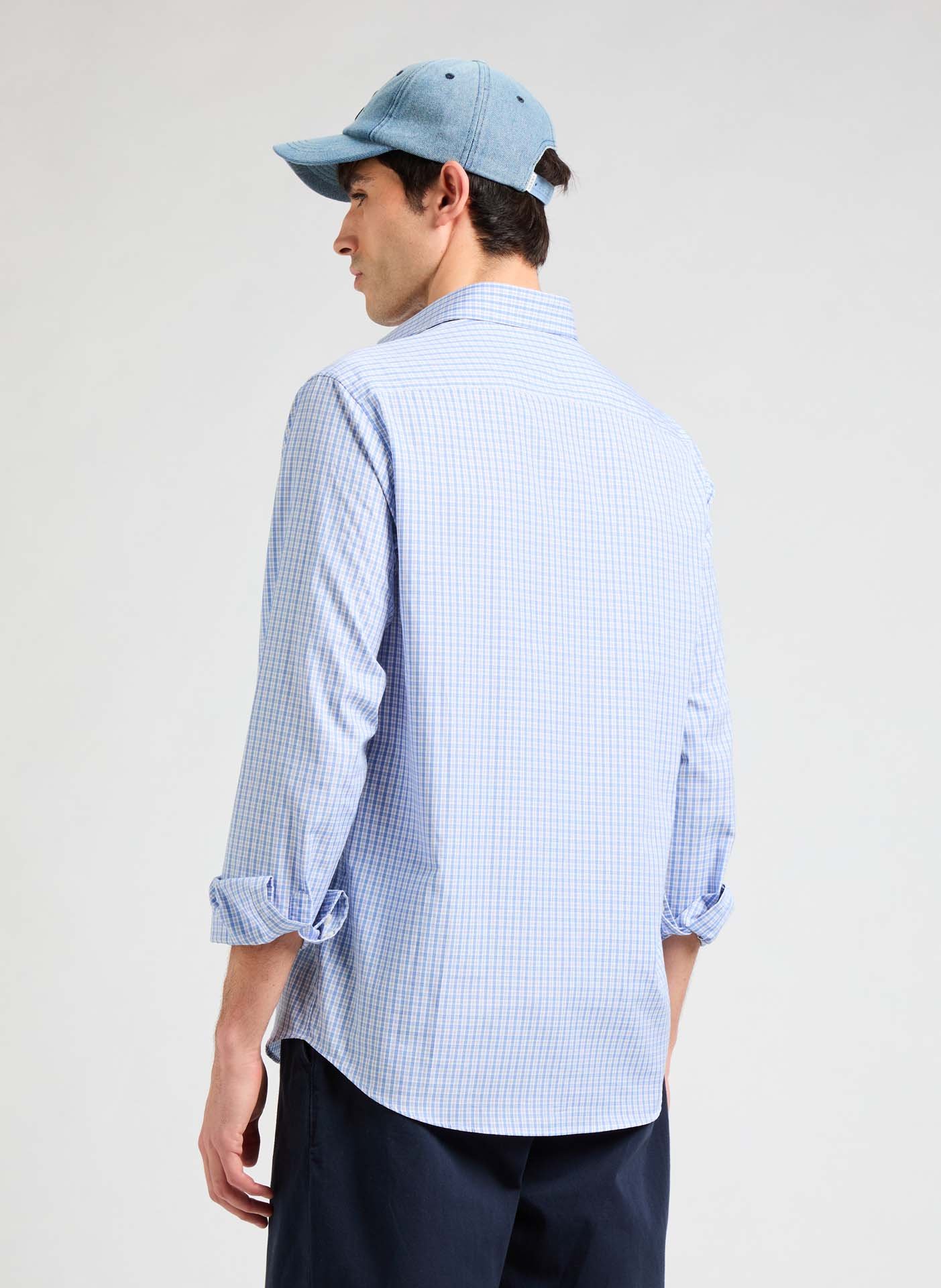 Chemise à carreaux Fold AU PRINTEMPS PARIS Bleu