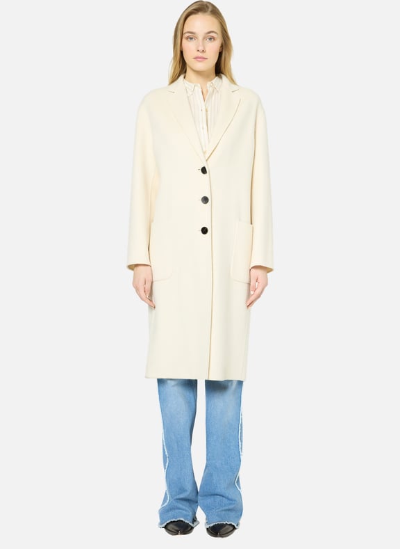 Manteau droit en laine fine - sarah Beige by GERARD DAREL GERARD DAREL Manteau droit en laine fine - sarah Beige