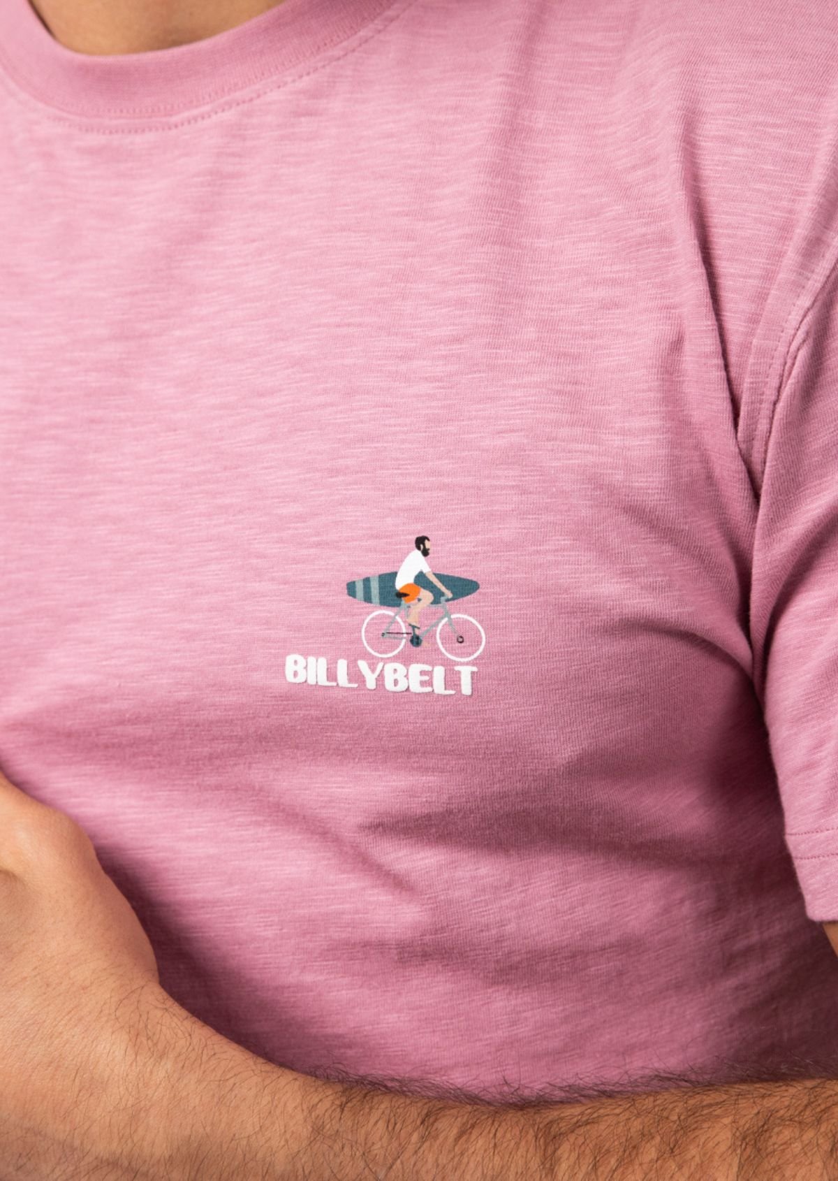 T-shirt vintage en coton biologique BILLYBELT Rose