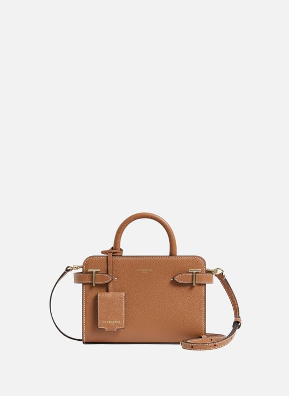 Mini sac à main emilie en cuir grainé Marron by LE TANNEUR LE TANNEUR Mini sac à main emilie en cuir grainé Marron