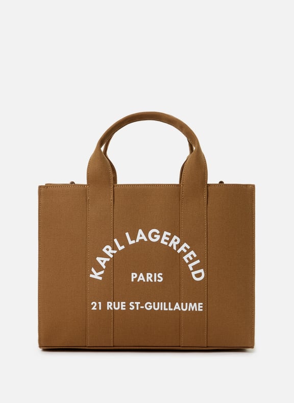 Cotton tote bag Brown by KARL LAGERFELD KARL LAGERFELD Cotton tote bag Brown