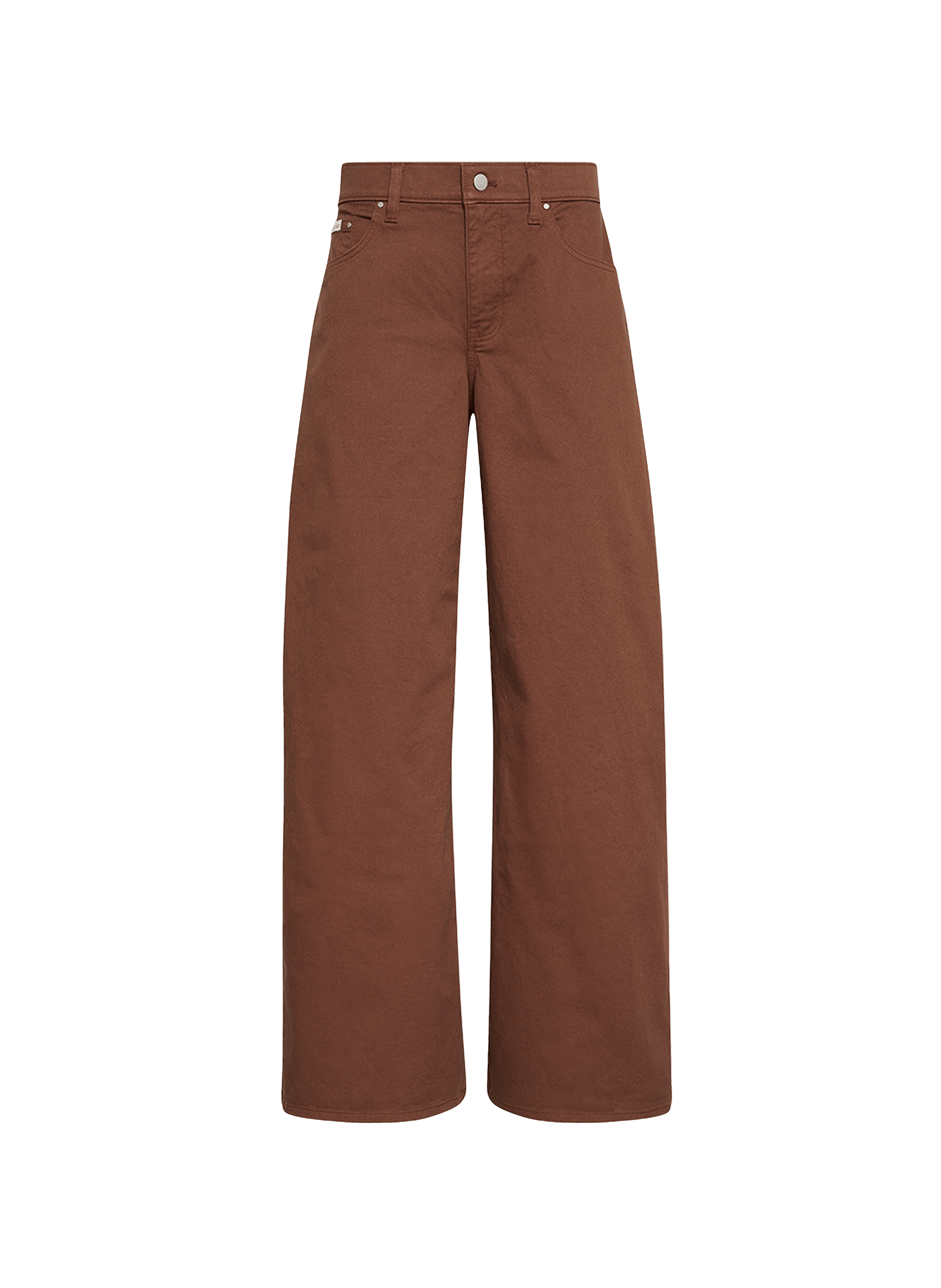Wide cotton jeans  CALVIN KLEIN Brown