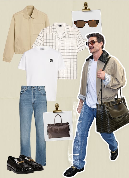 sélection mode pedro pascal look aéroport